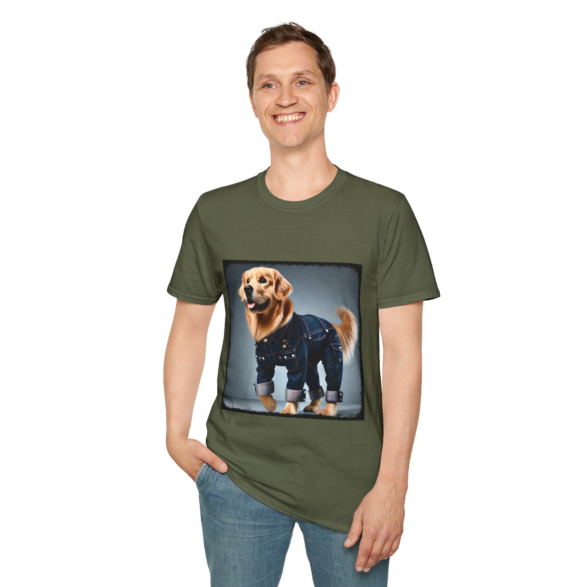 Golden Retriever Denim Diva | Unisex Dog T-Shirt