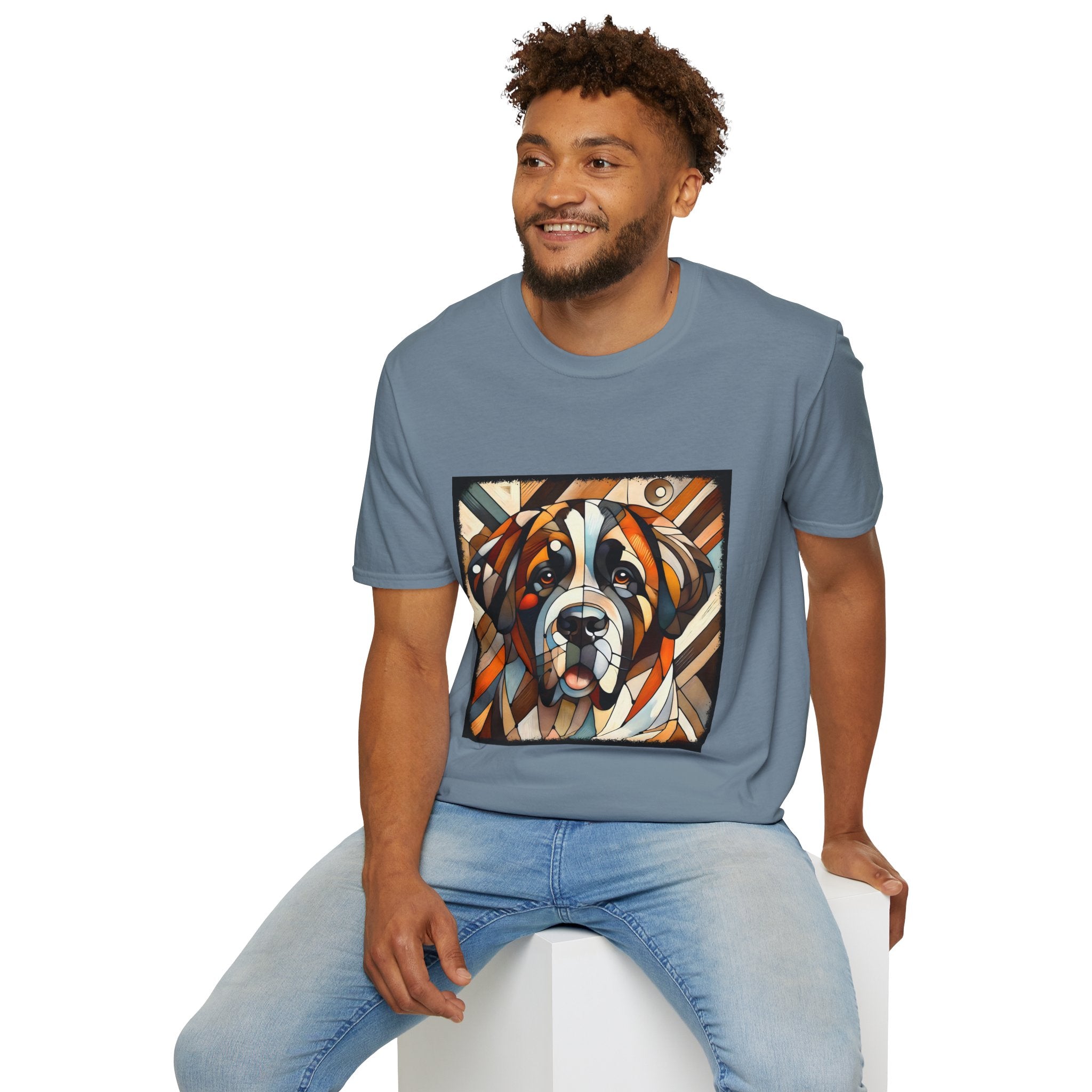 Saint Bernard Bold Geometric | Unisex Dog T-Shirt