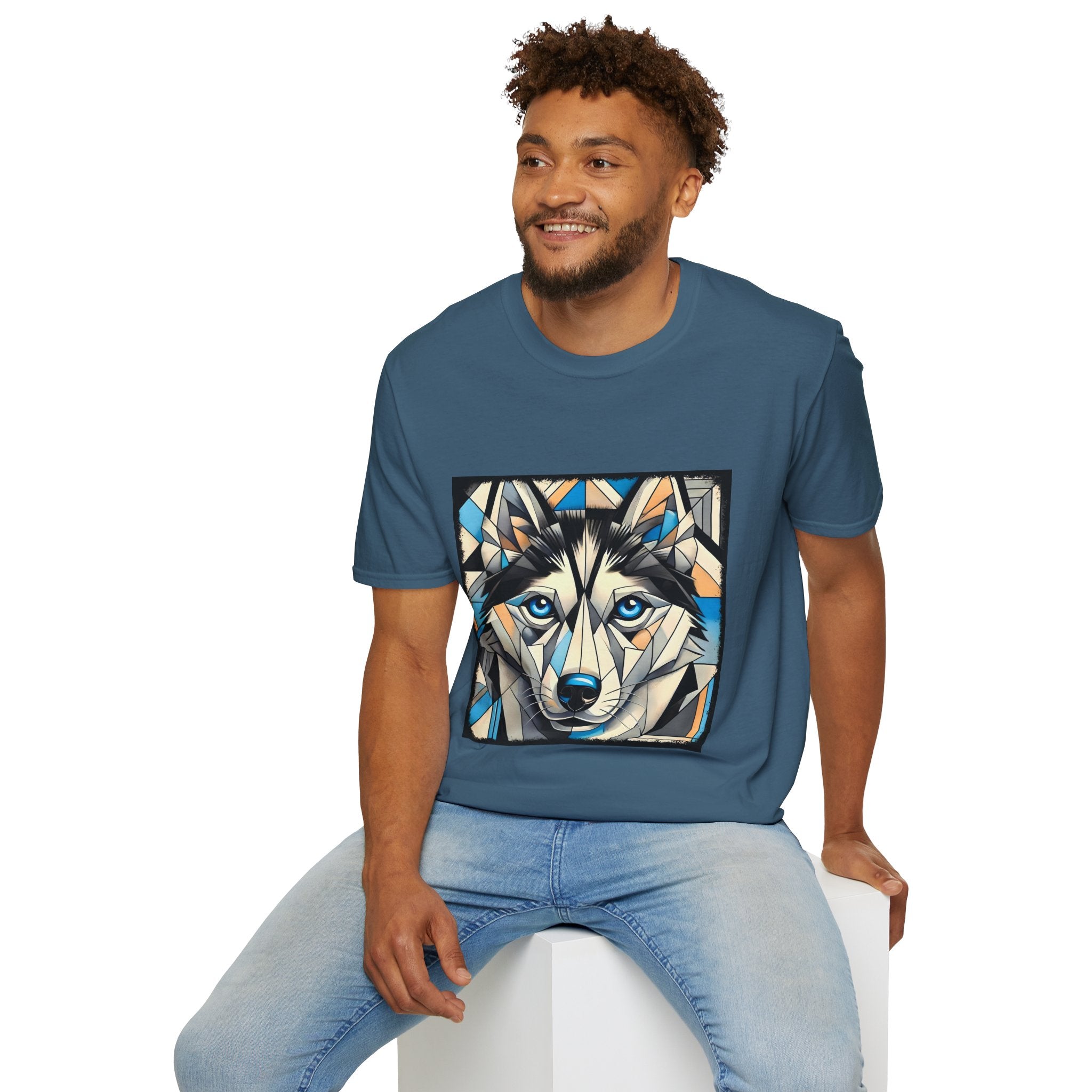 Siberian Husky Bold Geometric | Unisex Dog T-Shirt