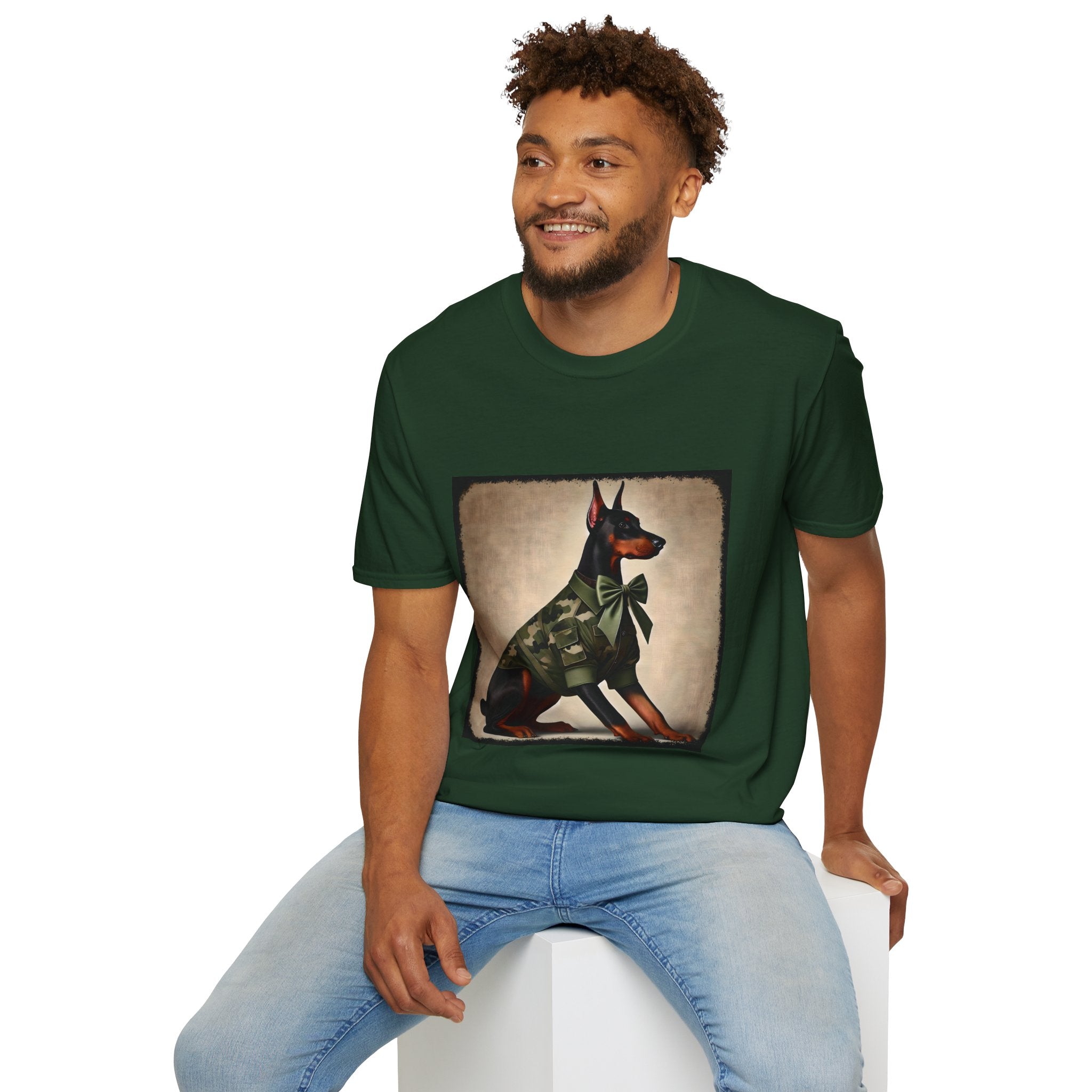 Doberman Pinscher Camo Cutie | Unisex Dog T-Shirt