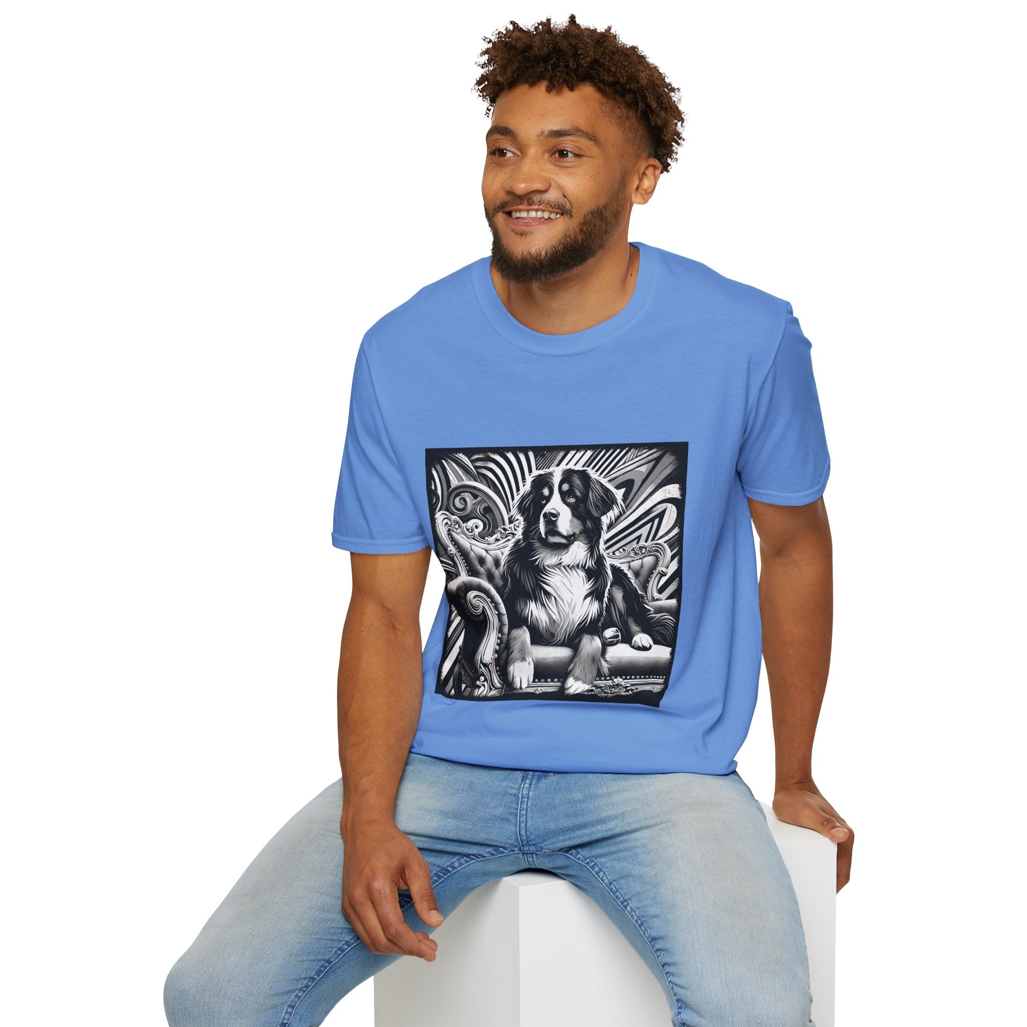Bernese Mountain Dog B&W Bold | Unisex Dog T-Shirt
