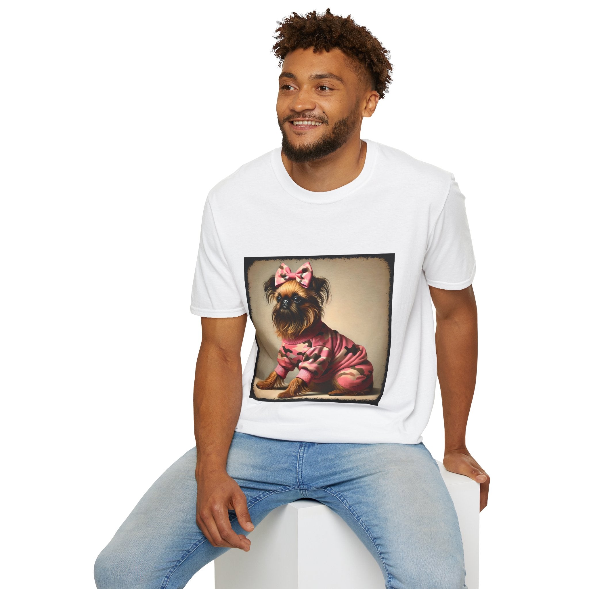 Brussels Griffon Camo Cutie | Unisex Dog T-Shirt