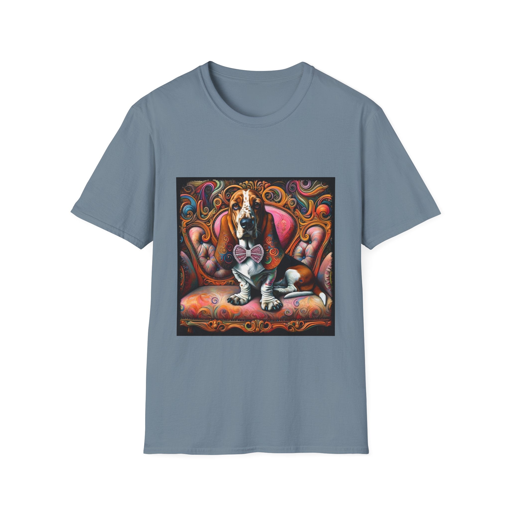 Basset Hound Vivid Swirl | Unisex Dog T-Shirt
