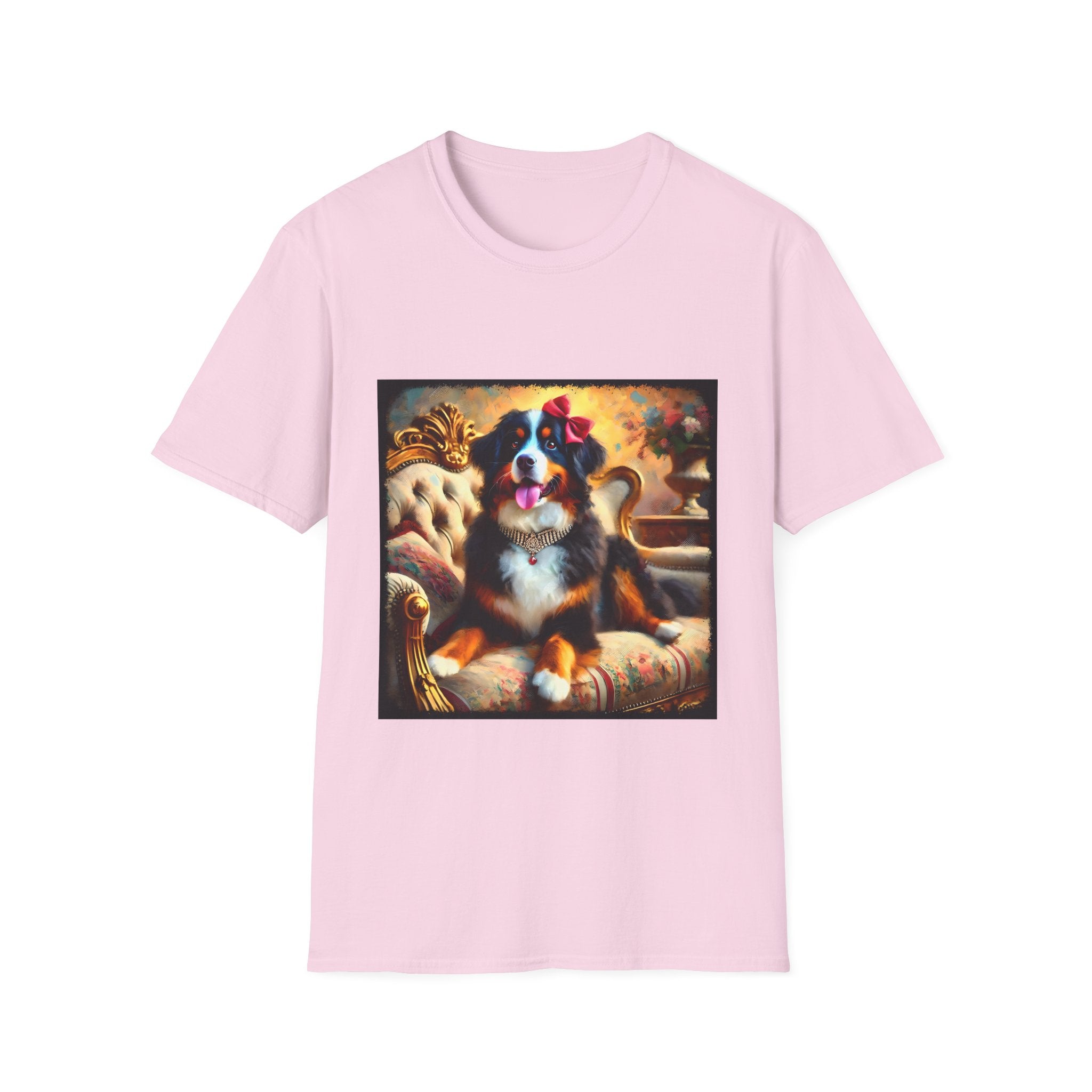 Bernese Mountain Dog Diamond Bow Classic| Unisex Dog T-Shirt