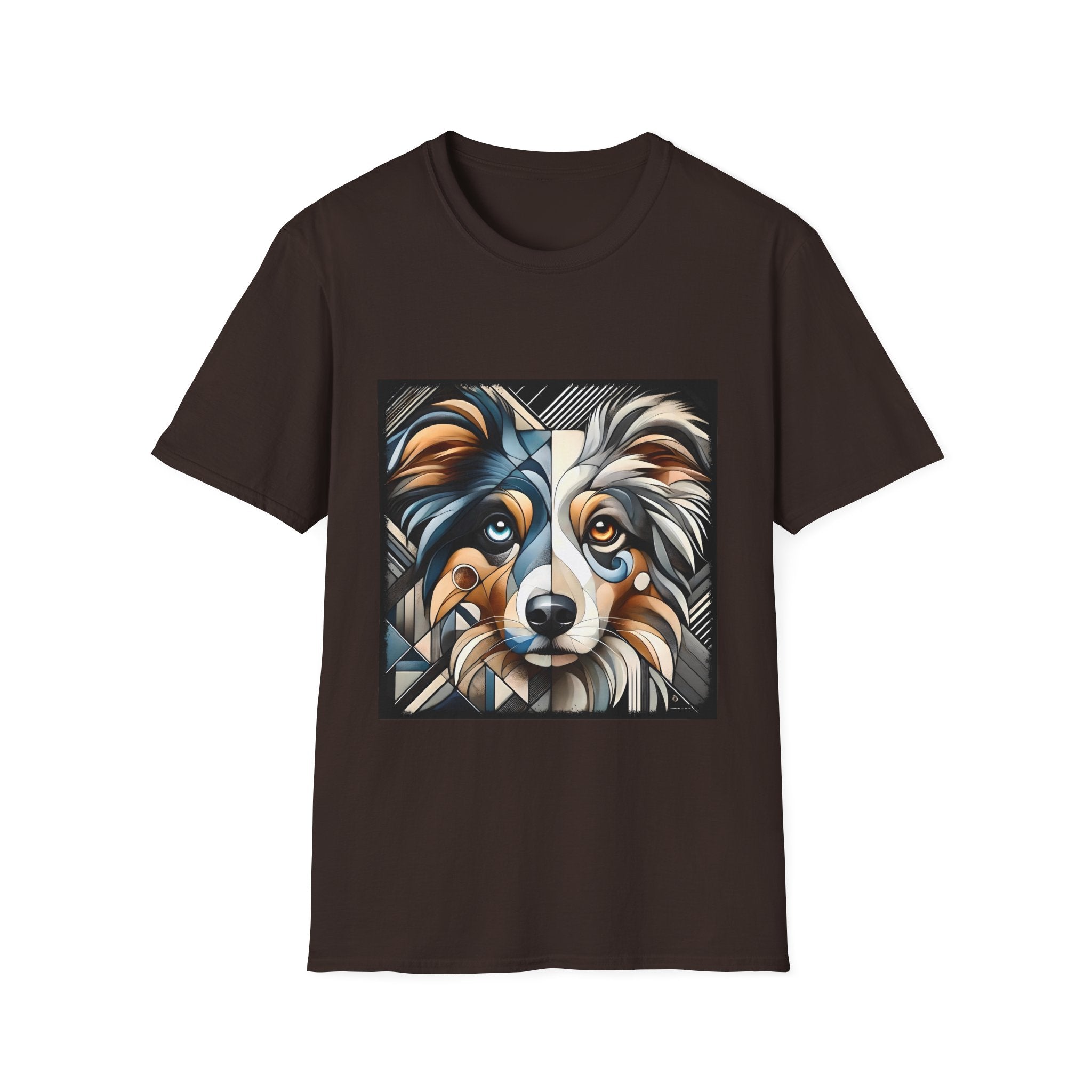 Miniature American Shepherd Merle Geometric | Unisex Dog T-Shirt