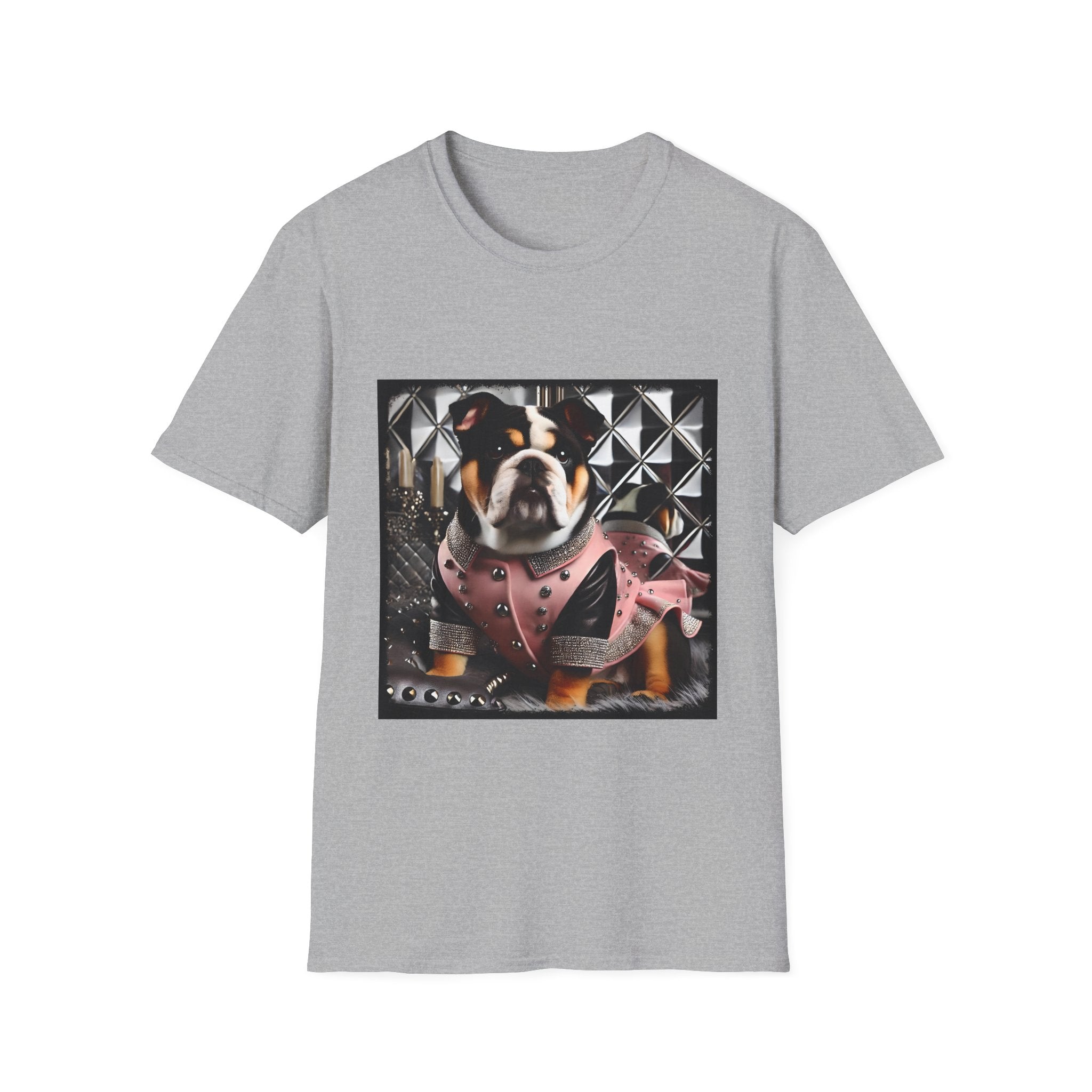 Bulldog Pink Rocker | Unisex Dog T-Shirt