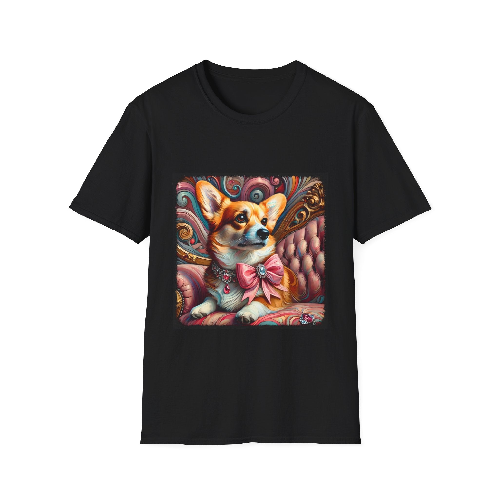 Pembroke Welsh Corgi Pink Swirl | Unisex Dog T-Shirt