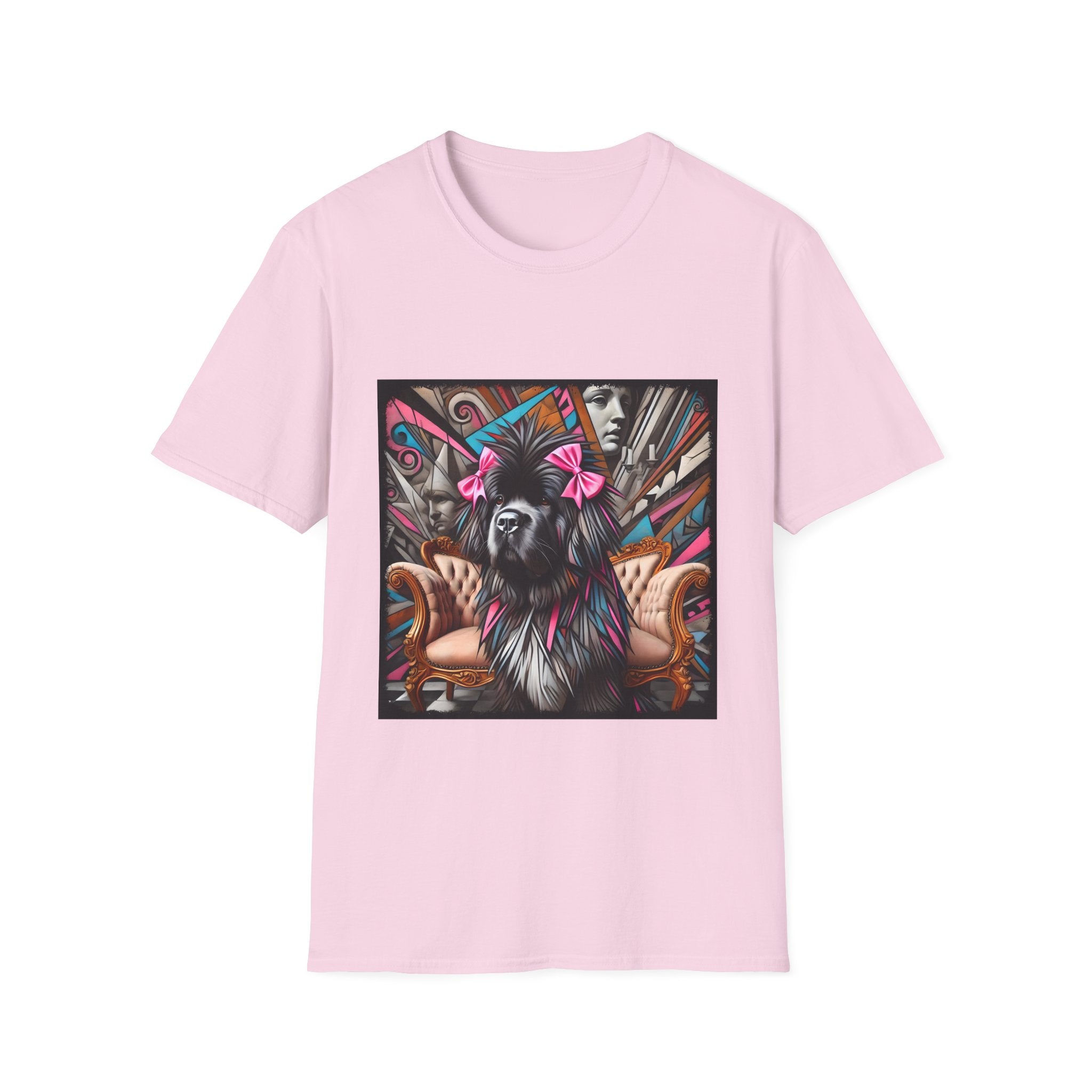 Newfoundland Pink Bow Bold | Unisex Dog T-Shirt