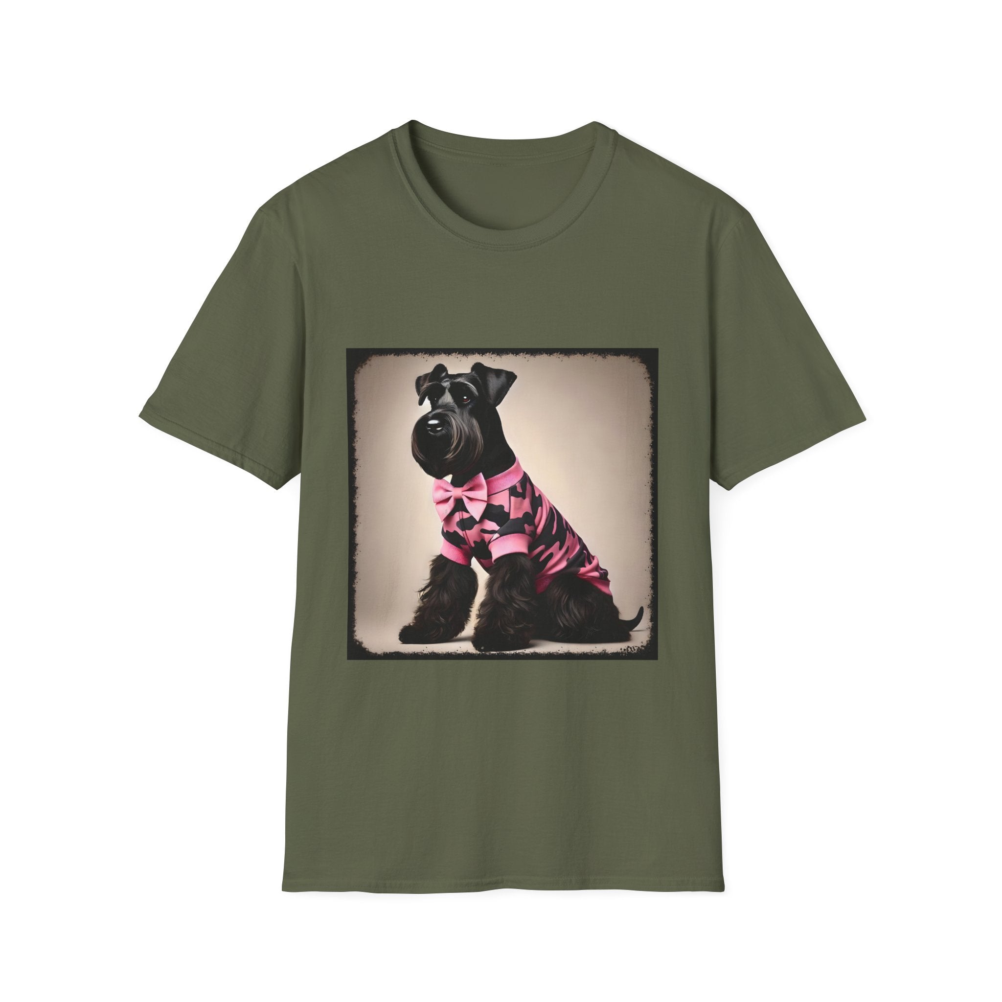Schnauzer Pink Camo Cutie | Unisex Dog T-Shirt