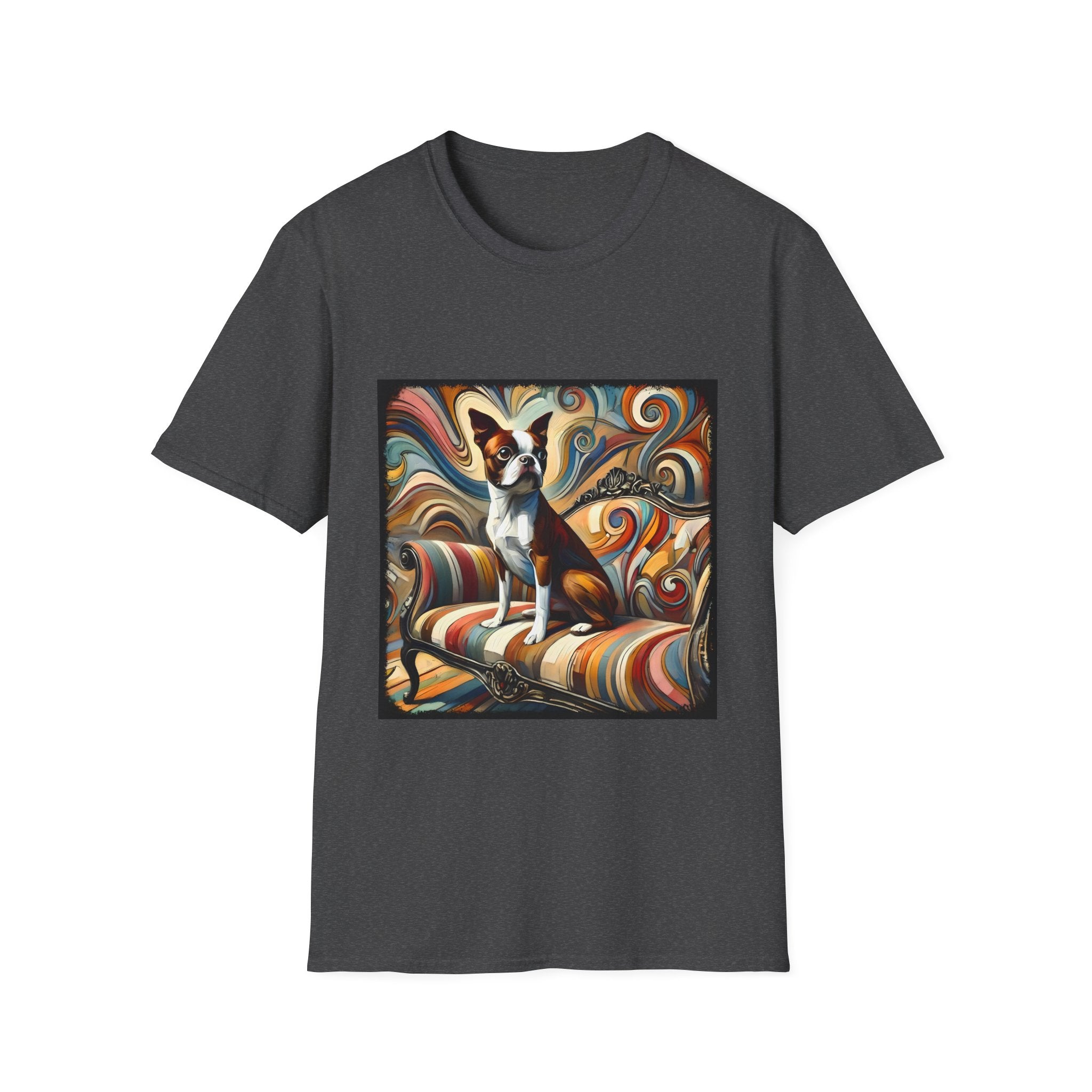 Boston Terrier Warm Swirl | Unisex Dog T-Shirt