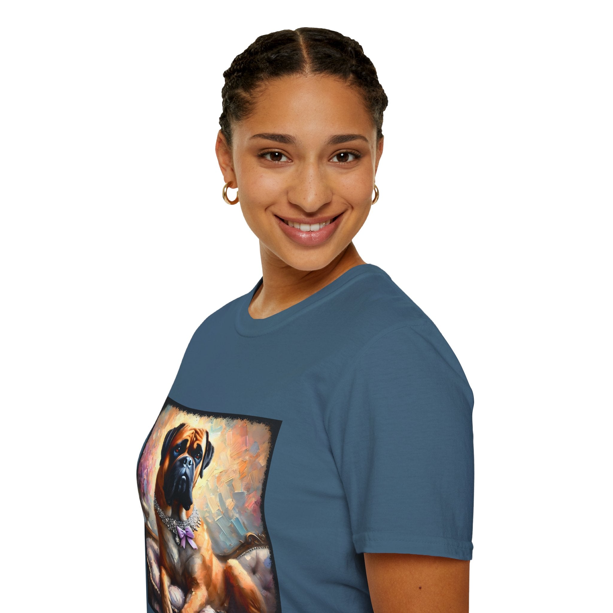 Bullmastiff Purple Bow Classic | Unisex Dog T-Shirt