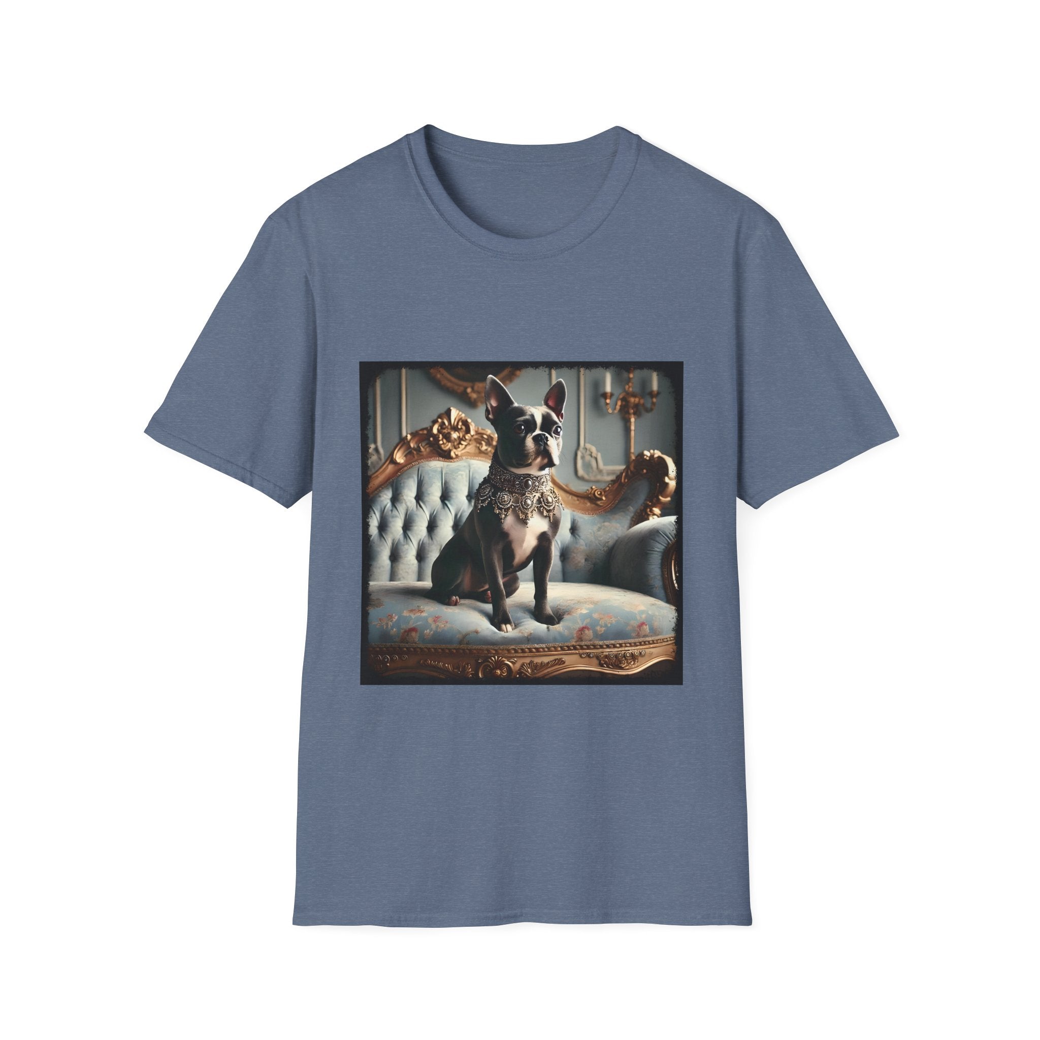 Boston Terrier Blue Royalty | Unisex Dog T-Shirt