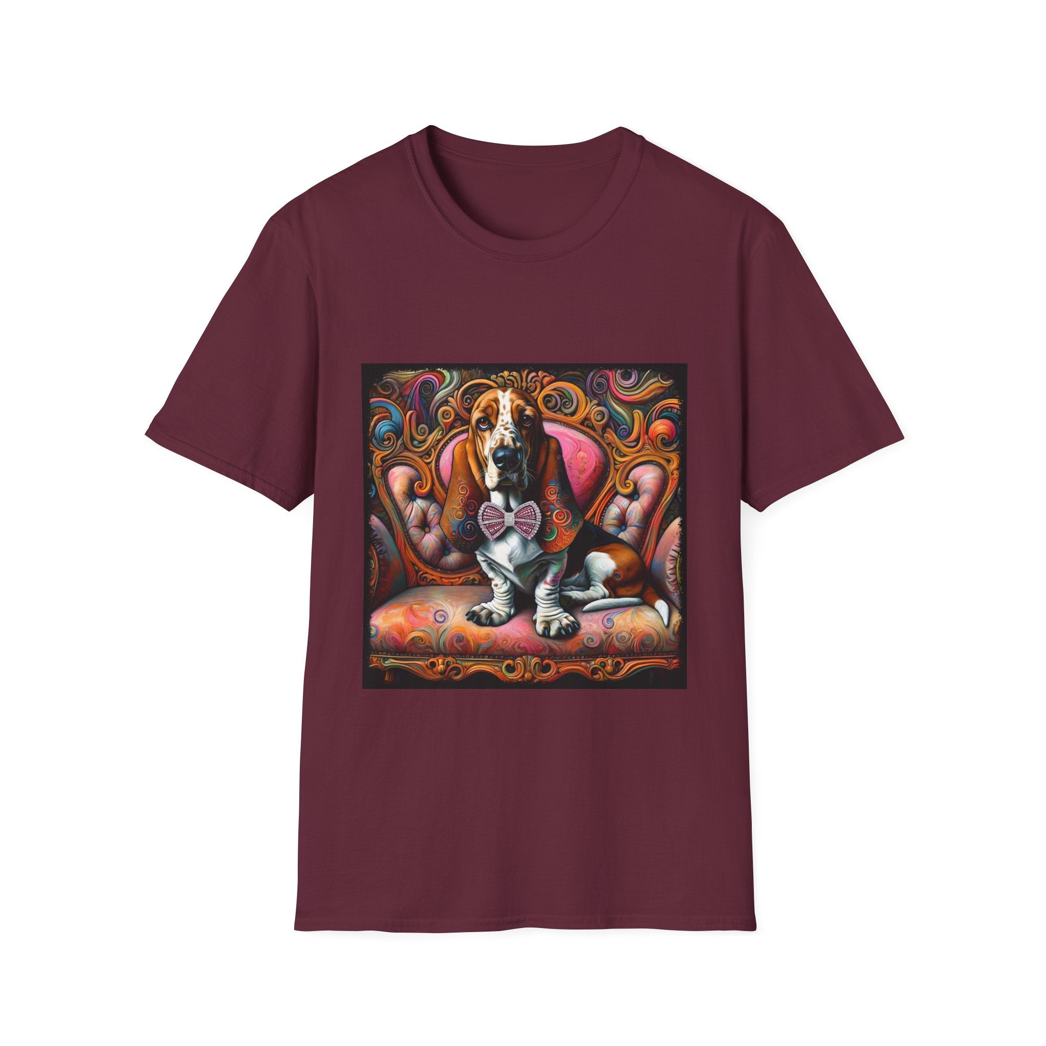 Basset Hound Vivid Swirl | Unisex Dog T-Shirt
