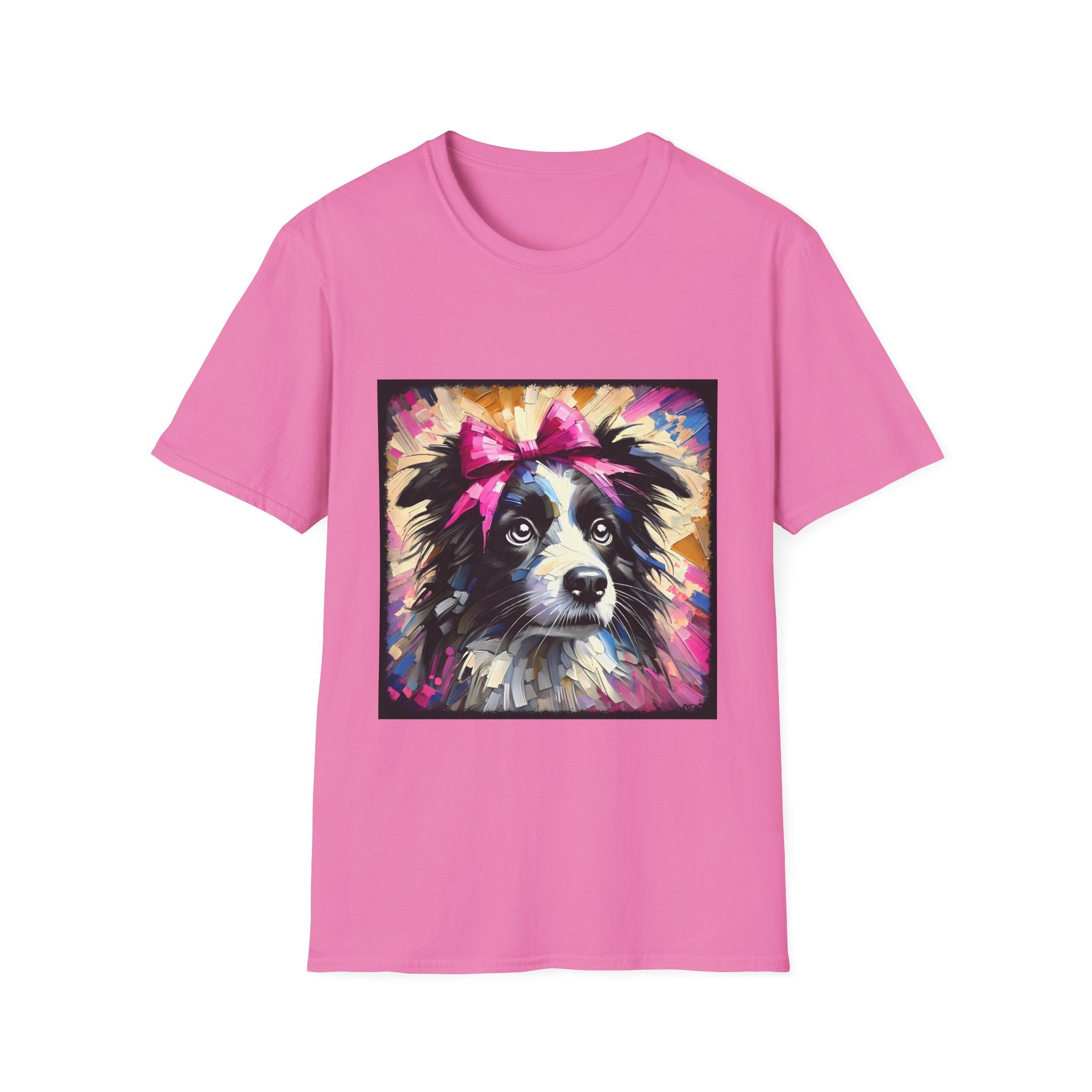 Border Collie Pink Bow Classic | Unisex Dog T-Shirt