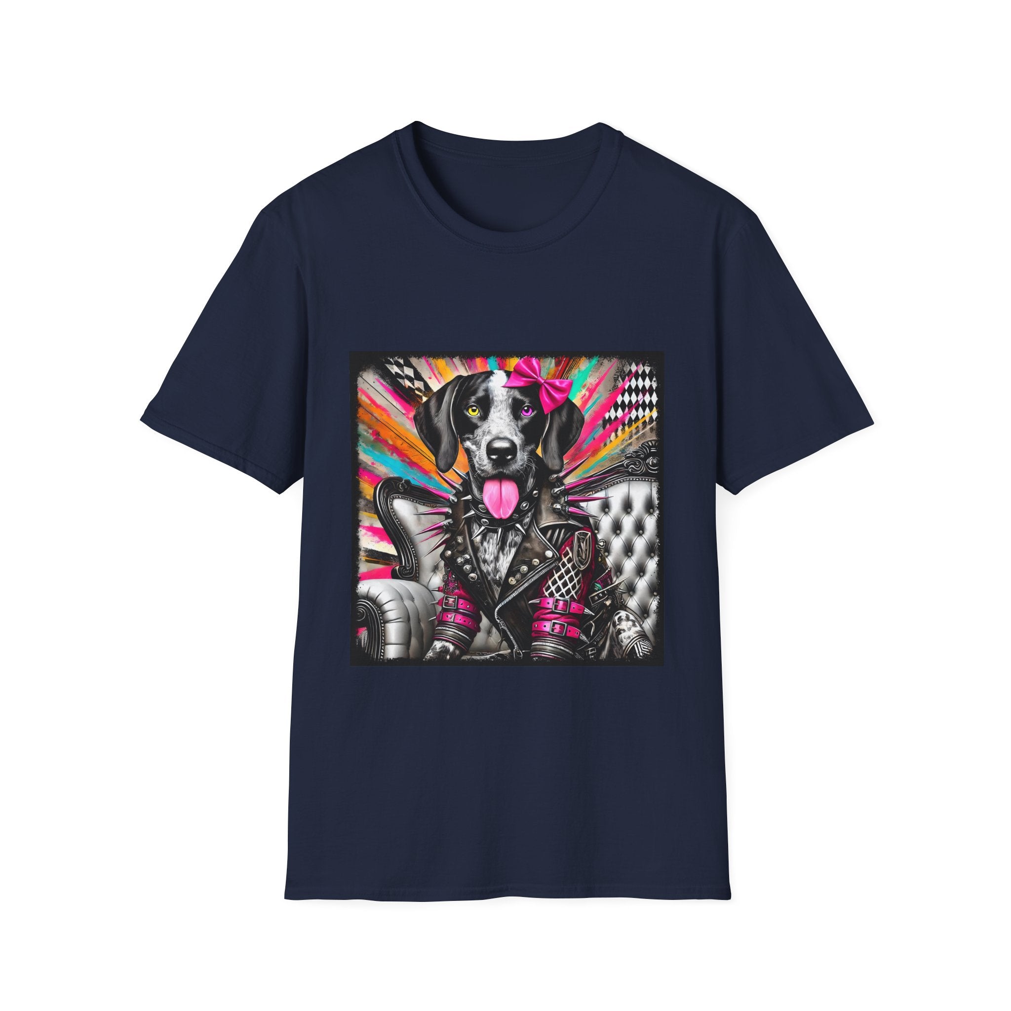 German Shorthaired Pointer Multicolor Rocker | Unisex Dog T-Shirt
