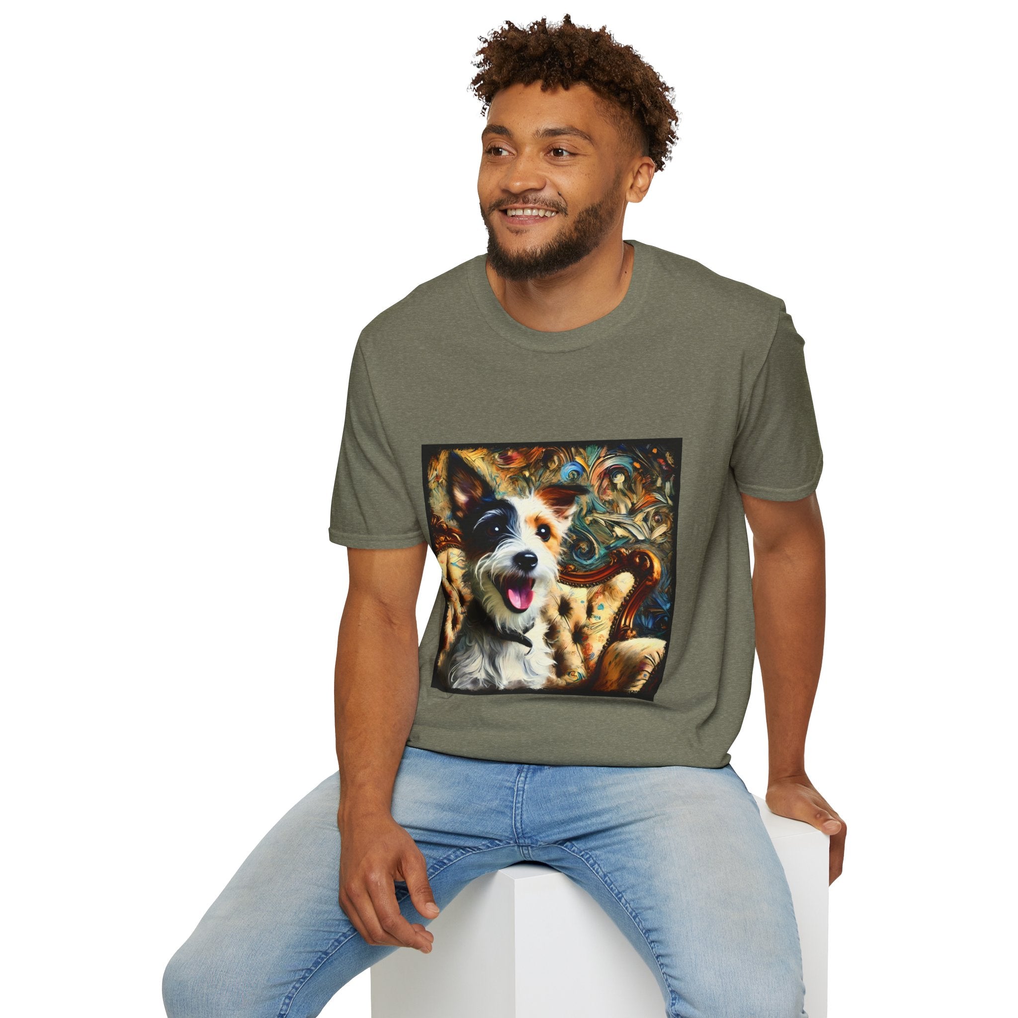 Jack Russell Terrier Blissful Swirl | Unisex Softstyle T-Shirt