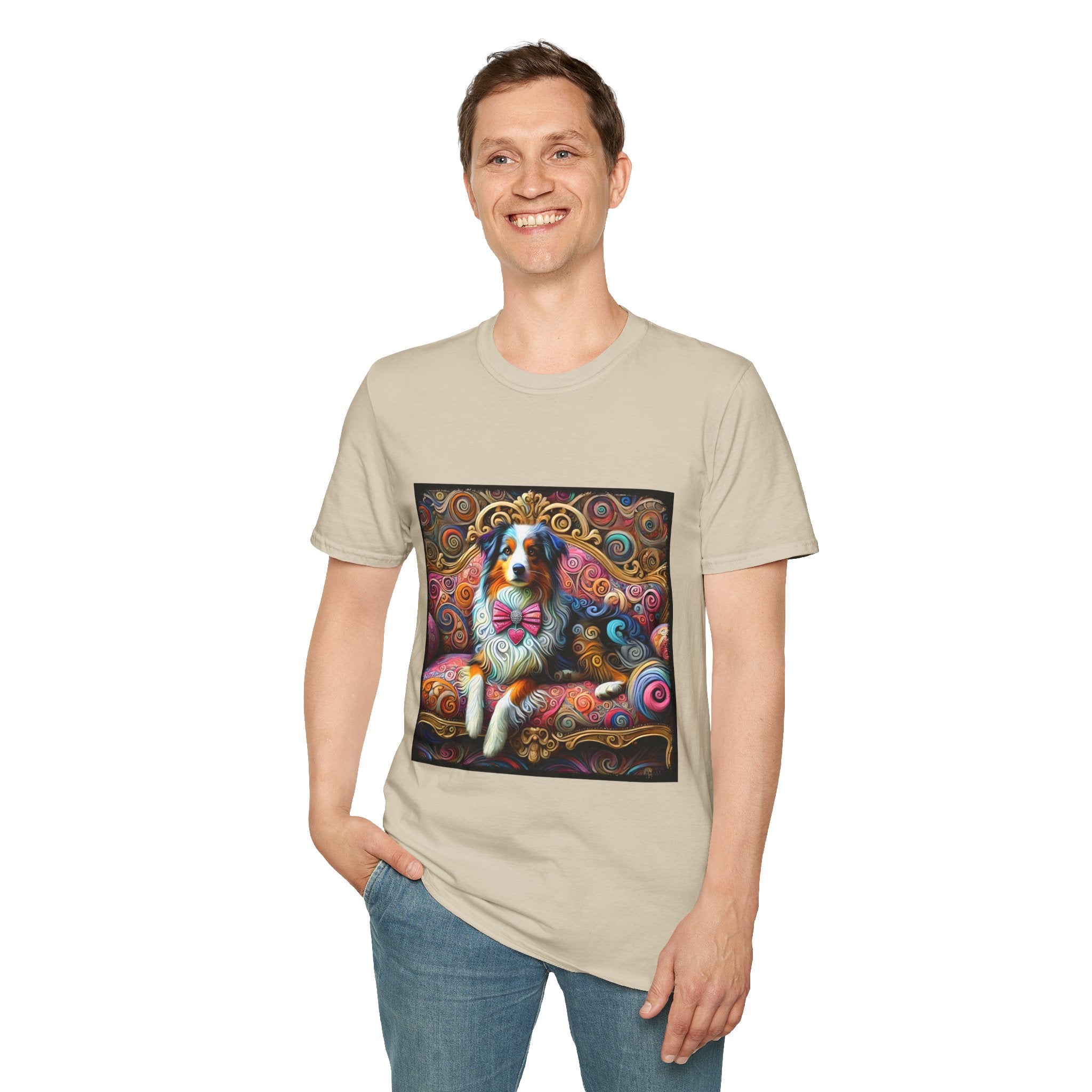 Australian Shepherd Love Swirl | Unisex Dog T-Shirt