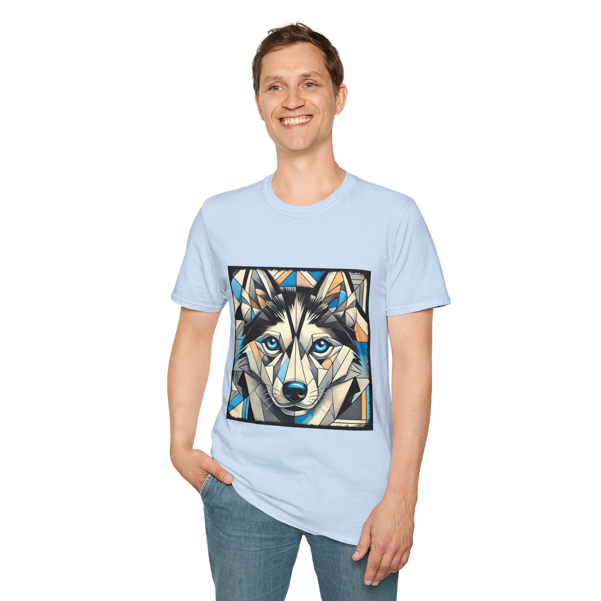 Siberian Husky Bold Geometric | Unisex Dog T-Shirt