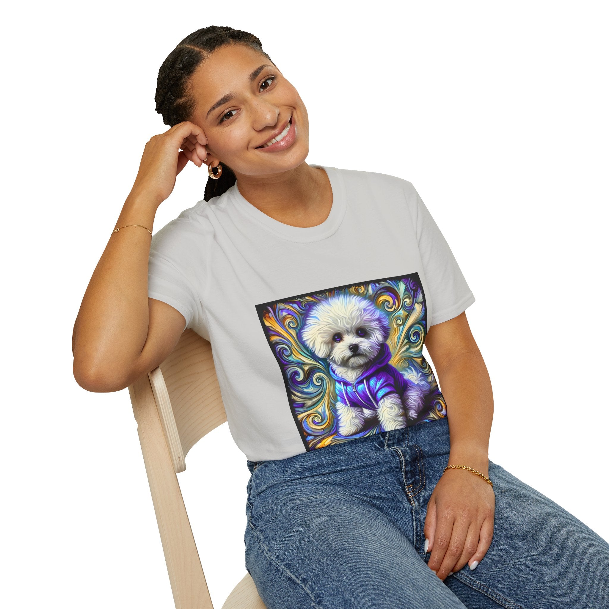 Bichon Frise Electric Swirl | Unisex Dog T-Shirt