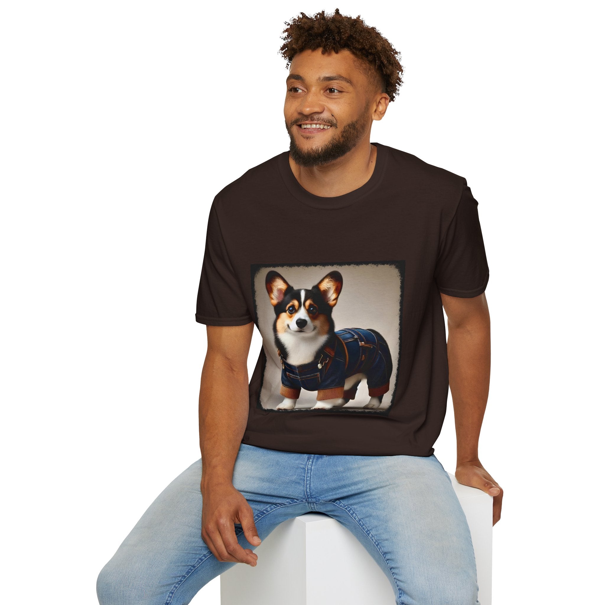 Pembroke Welsh Corgi Denim Doll | Unisex Dog T-Shirt