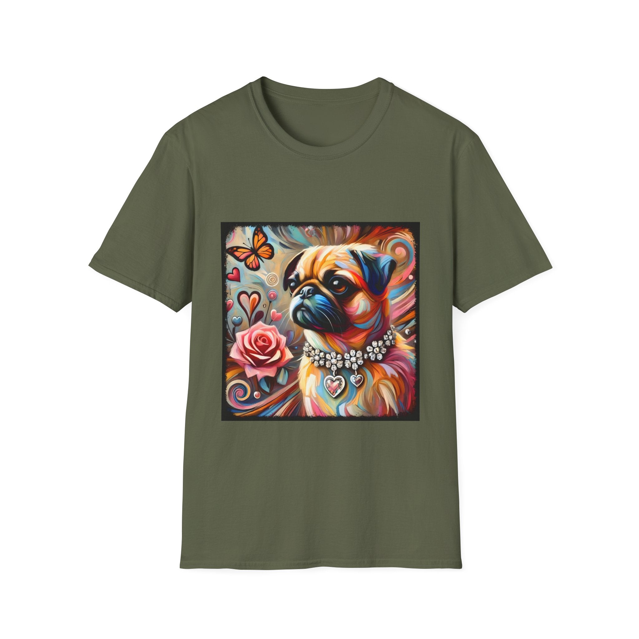 Pug Butterfly Classic | Unisex Dog T-Shirt