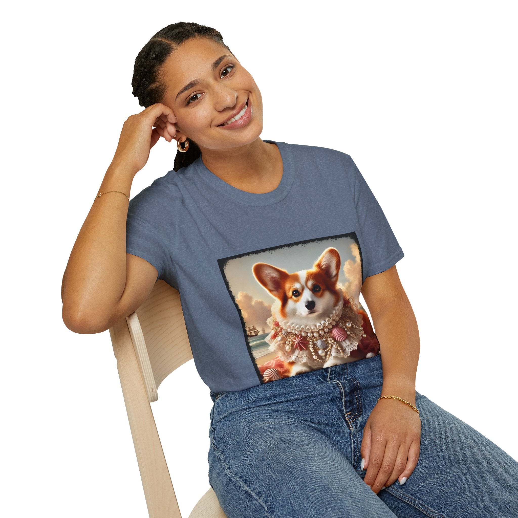 Pembroke Welsh Corgi Beach Muse | Unisex Dog T-Shirt