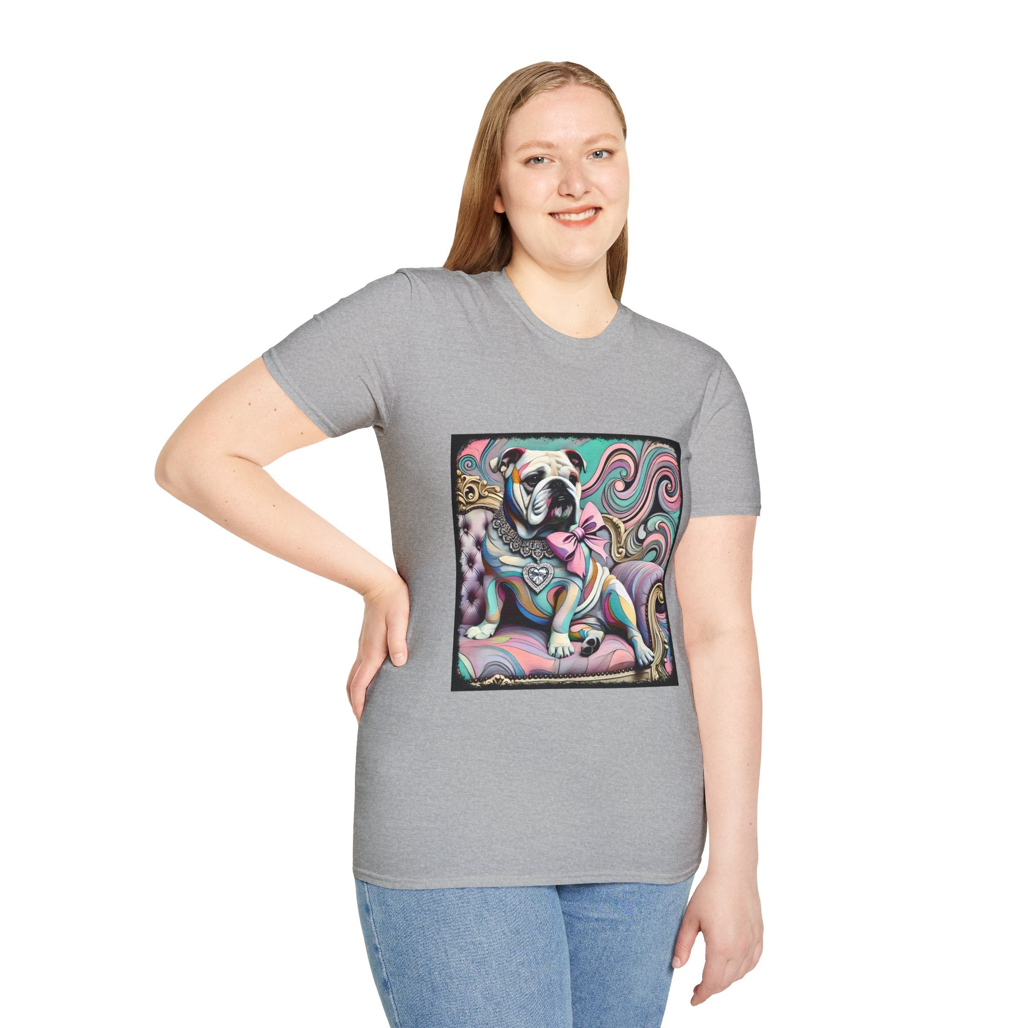 Bulldog Pastel Swirl | Unisex Dog T-Shirt