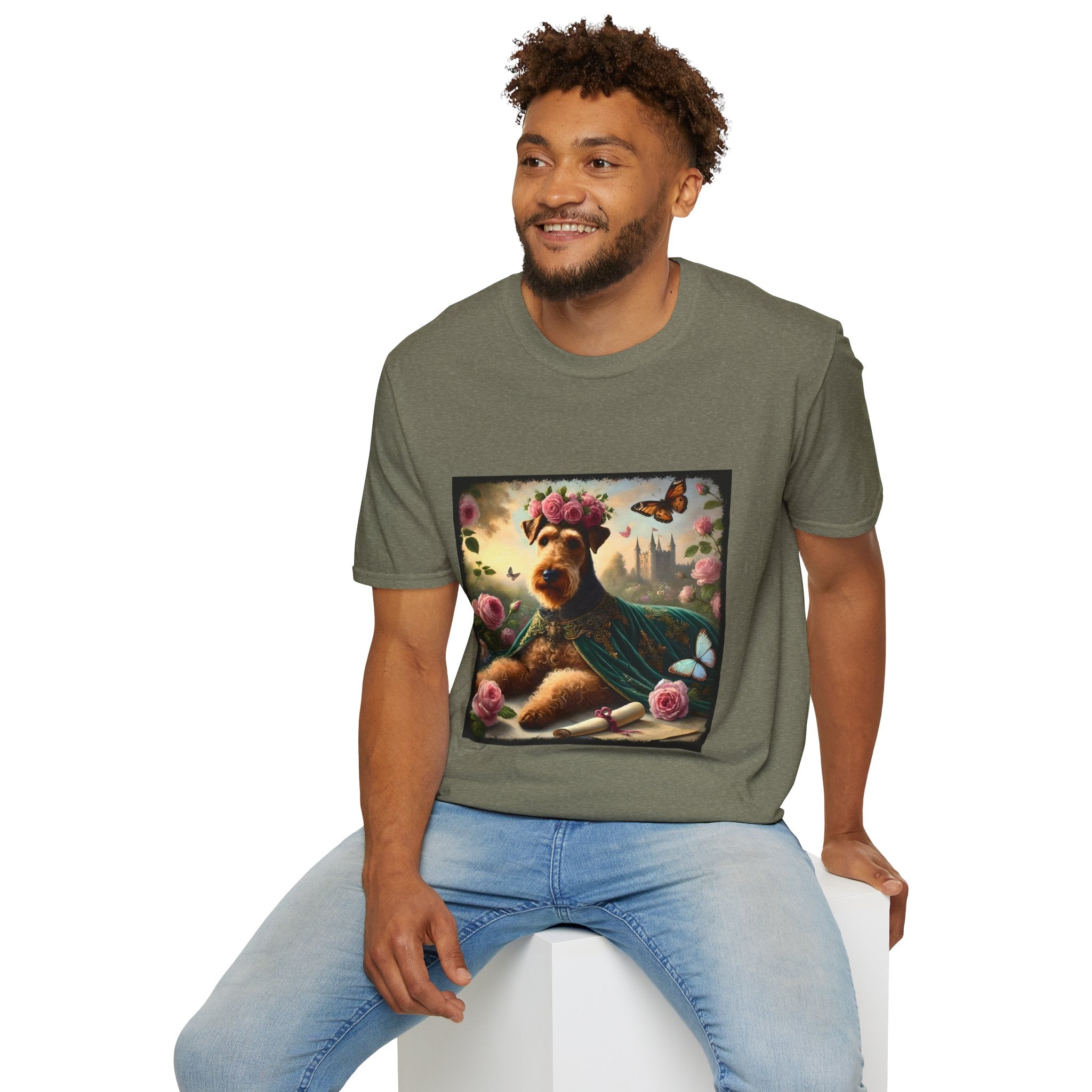 Airedale Terrier Velvet Rose | Unisex Dog T-Shirt