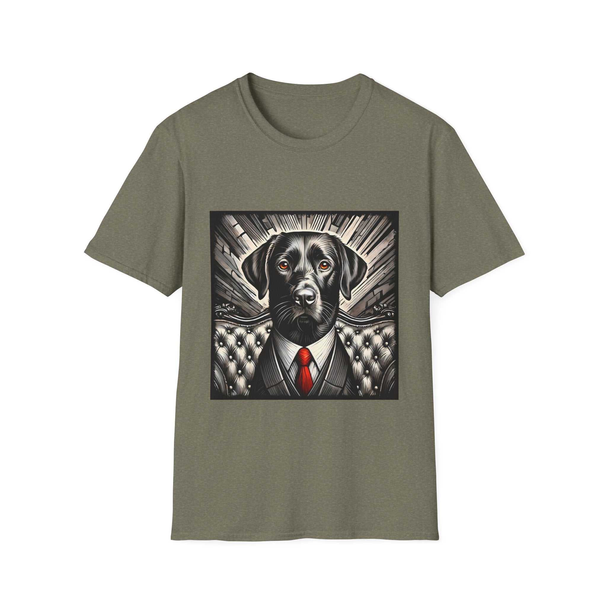 Labrador Retriever B&W Bold Red Tie | Unisex Dog T-Shirt