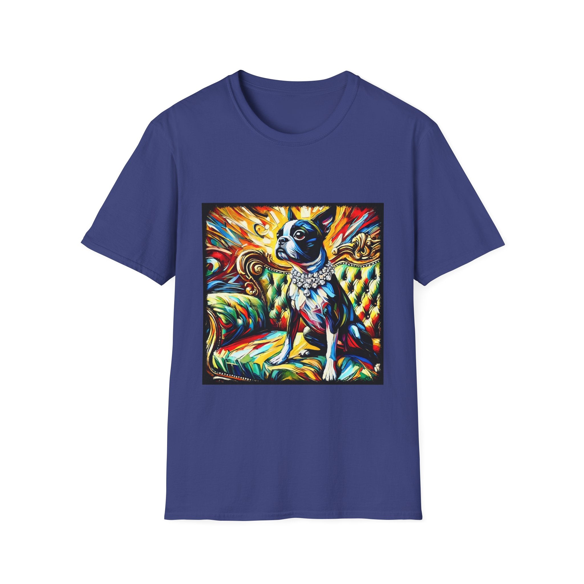 Boston Terrier Sunburst Swirl | Unisex Dog T-Shirt