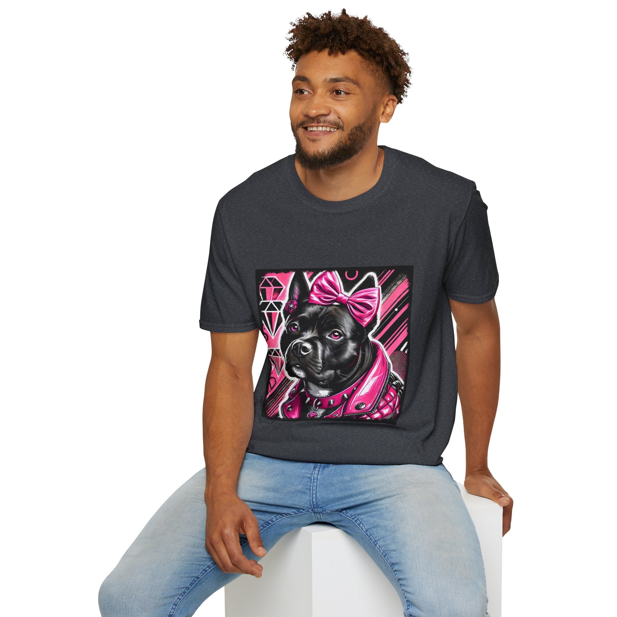 American Pit Bull Terrier Pink Princess Bold  | Unisex Dog T-Shirt