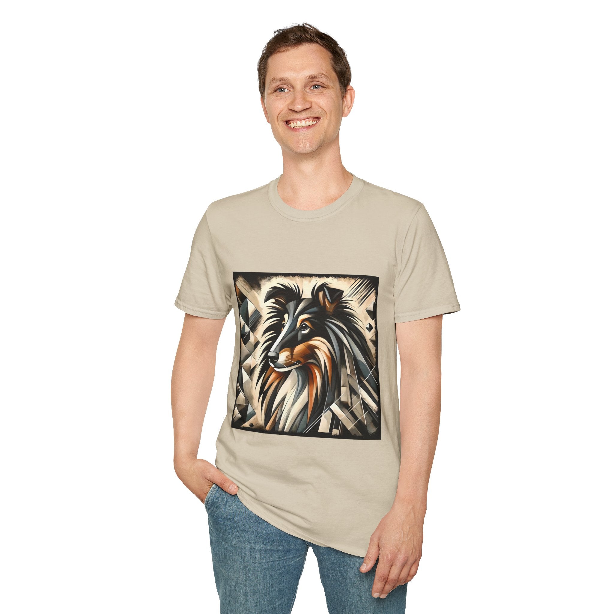 Collie Bold Geometric | Unisex Dog T-Shirt