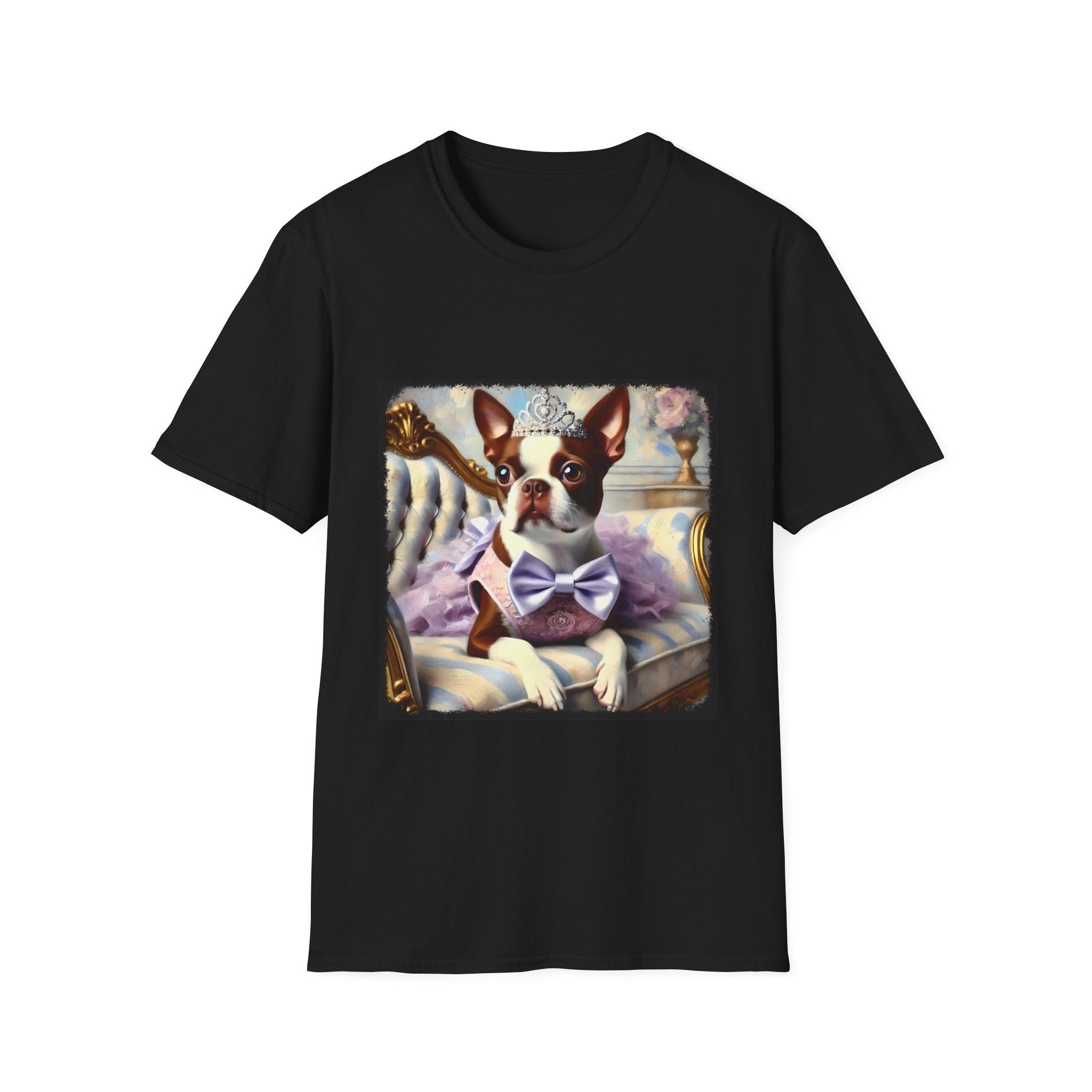 Boston Terrier Purple Princess Classic | Unisex Dog T-Shirt