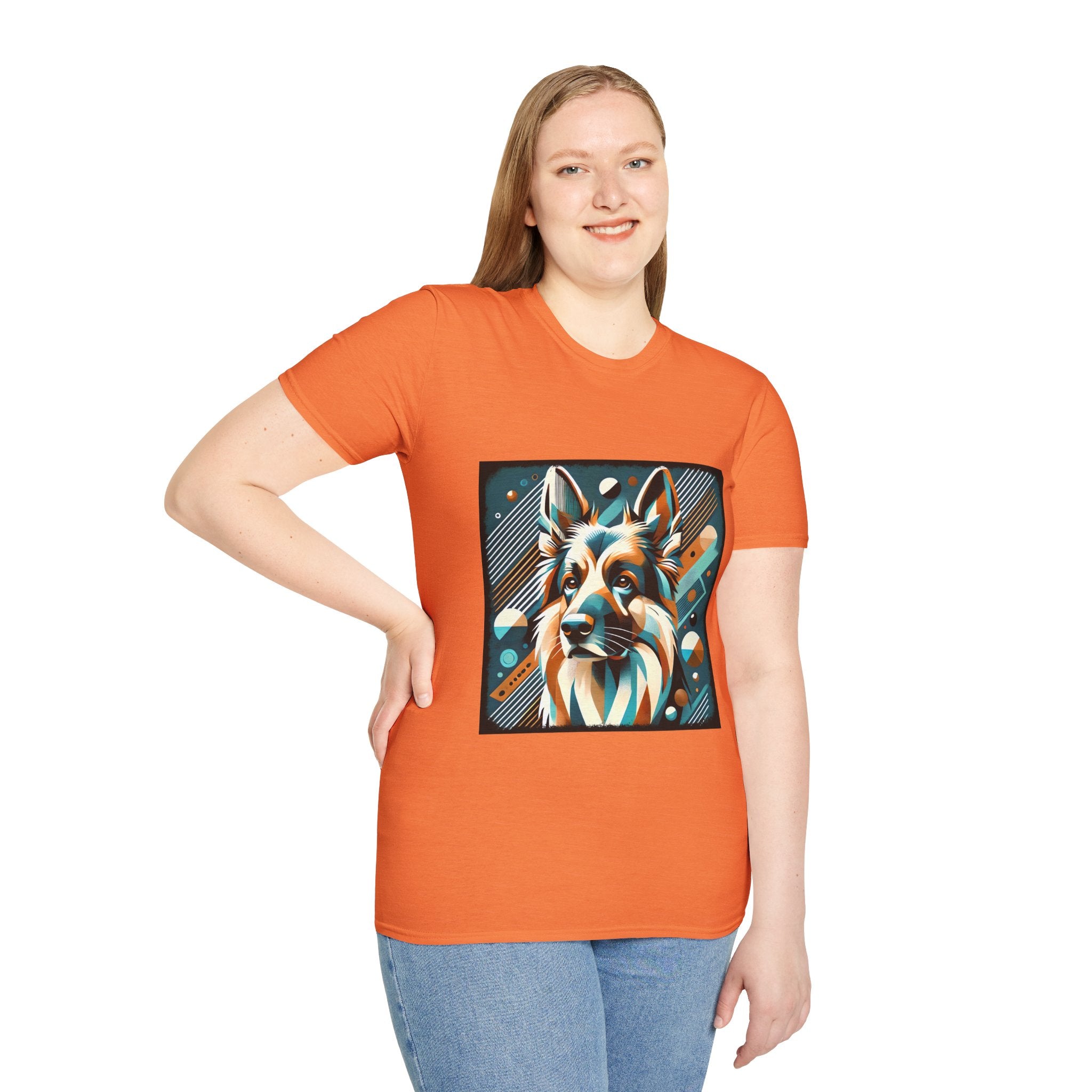 German Shepherd Vibrant Geometric | Unisex Dog T-Shirt