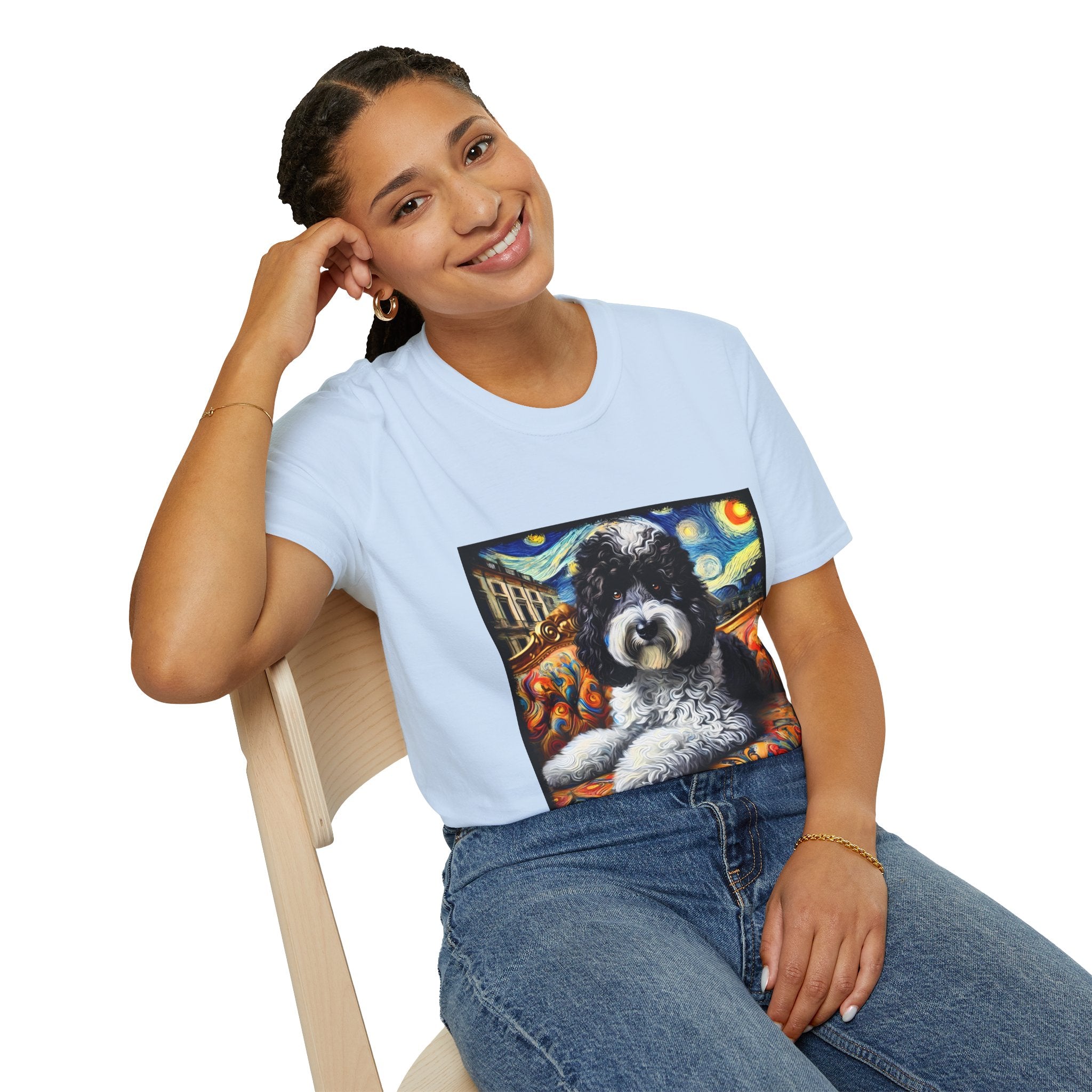 Sheepadoodle Starry Swirl | Unisex Dog T-Shirt
