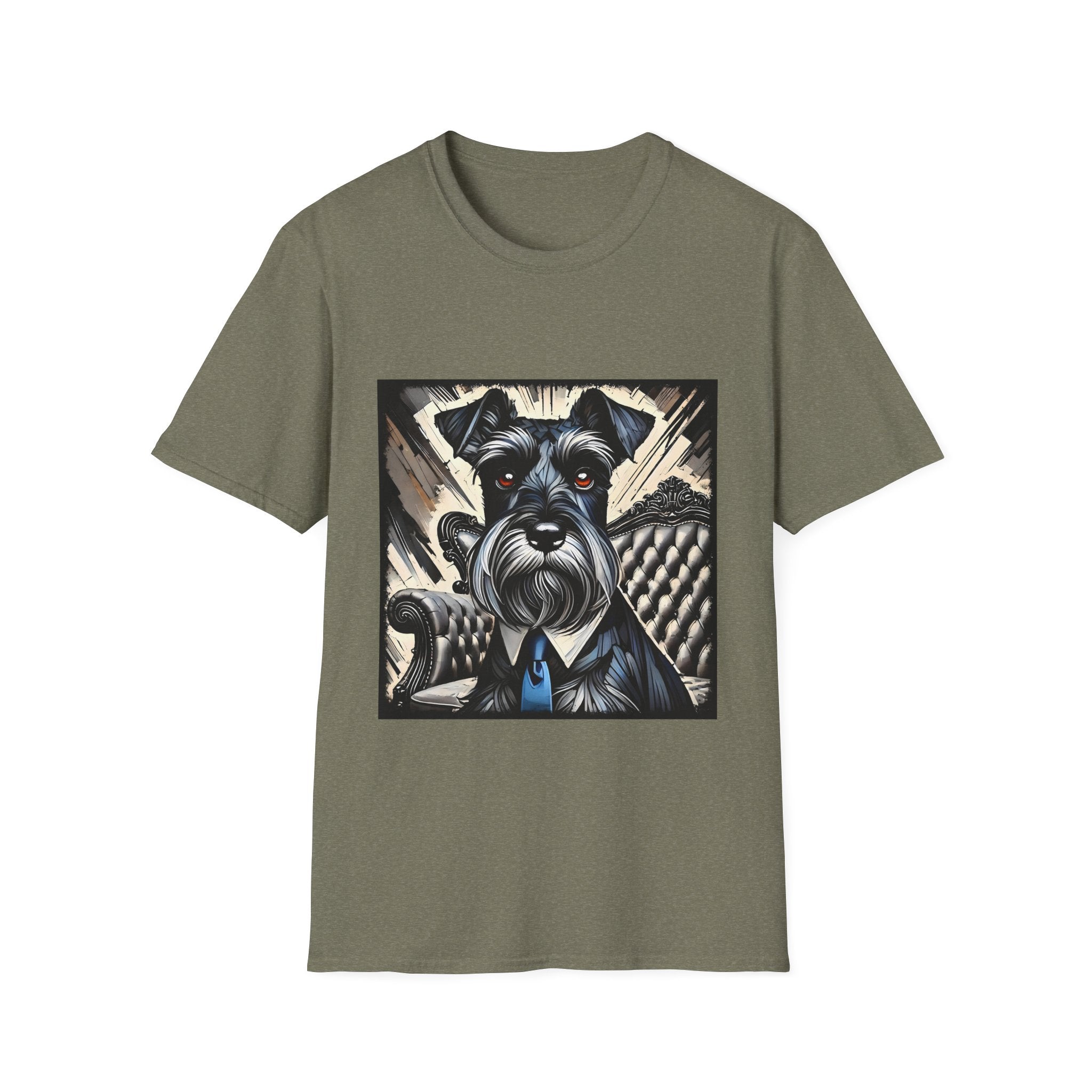 Schnauzer B&W Bold Eyes | Unisex Dog T-Shirt
