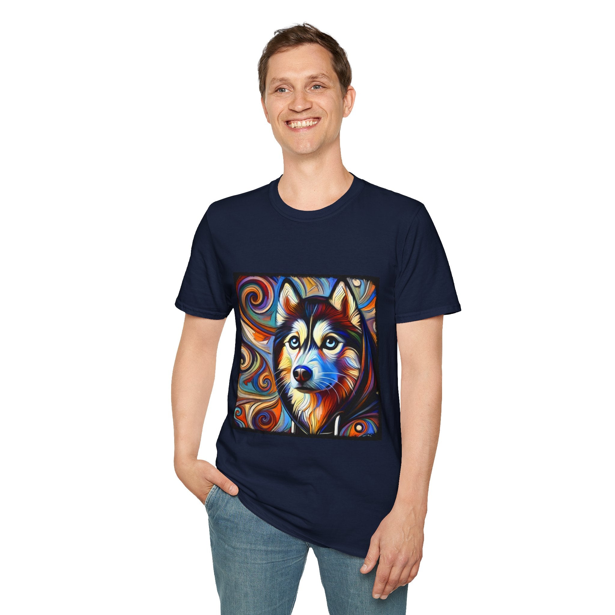 Siberian Husky Relaxed Swirl | Unisex Dog T-Shirt