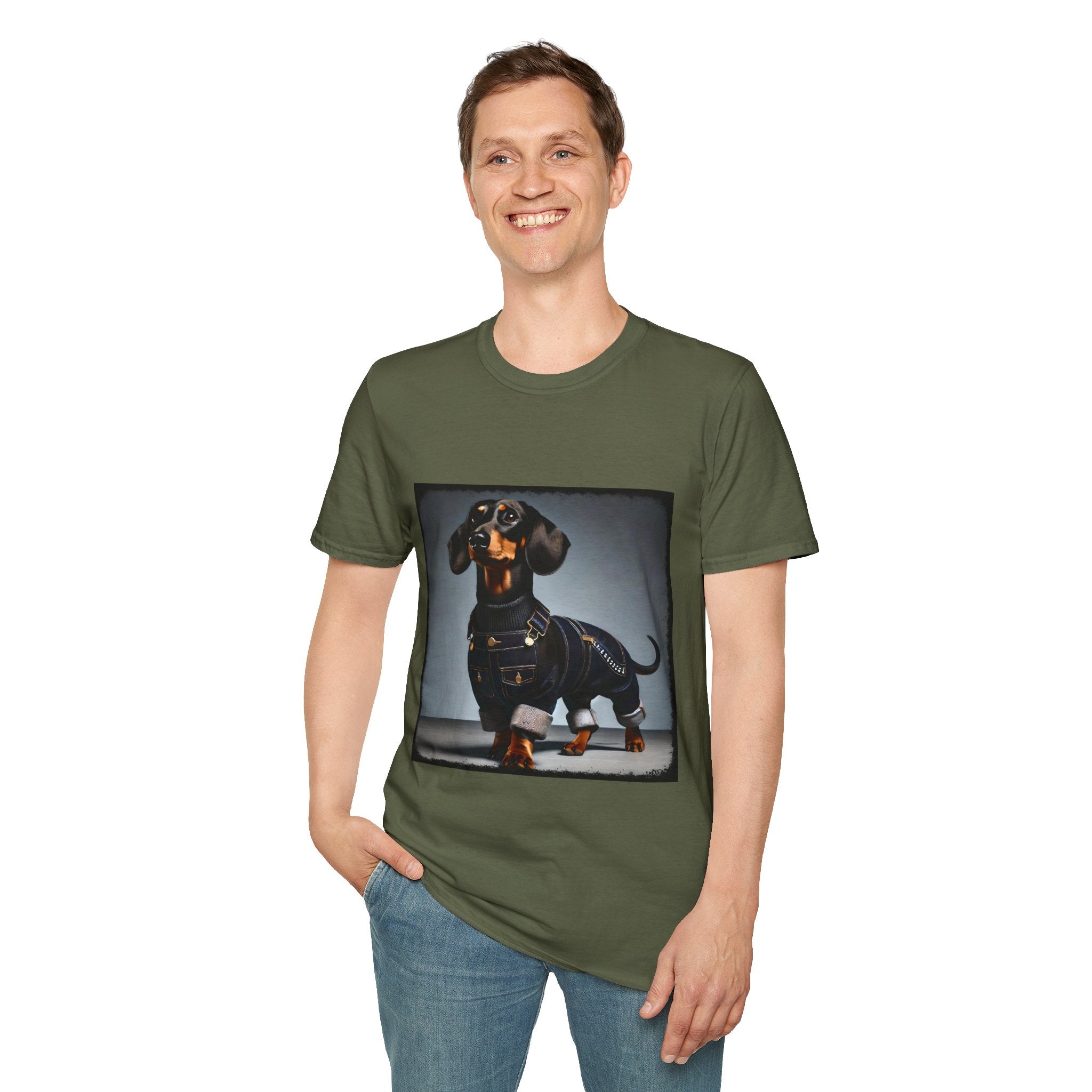 Dachshund Denim Doll | Unisex Dog T-Shirt