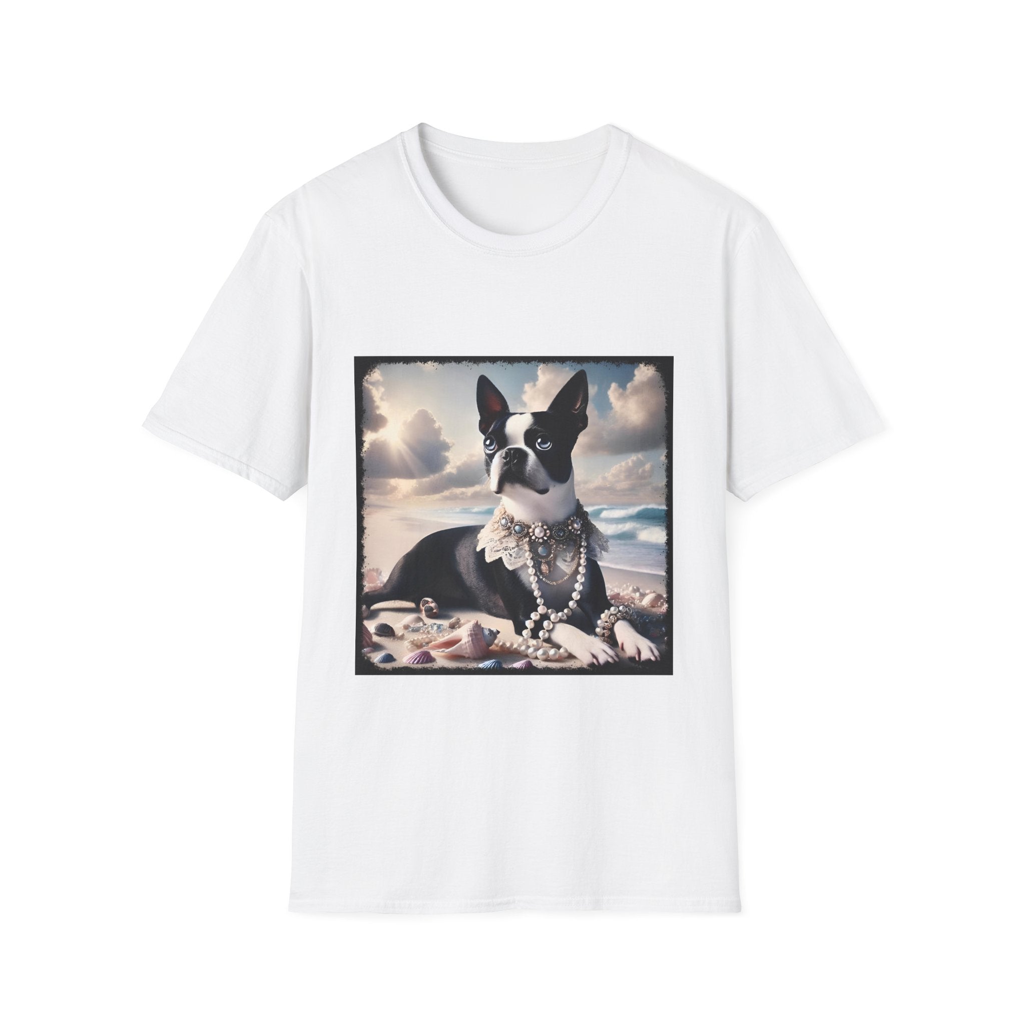 Boston Terrier Seashell Sweetie | Unisex Dog T-Shirt