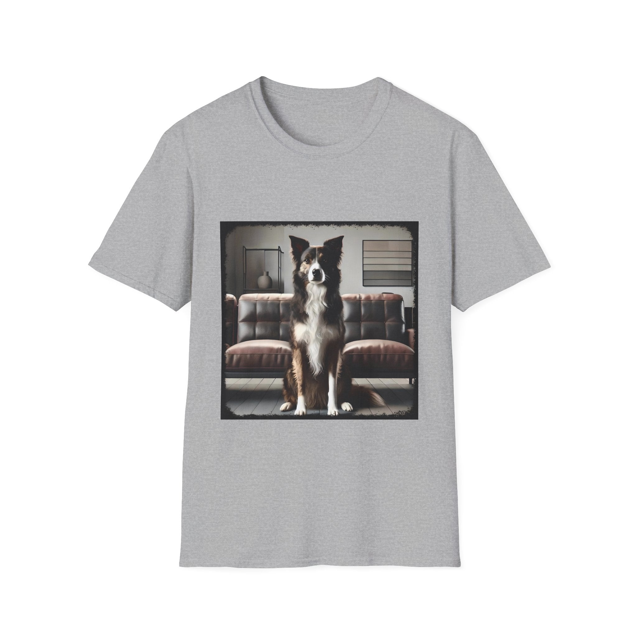 Border Collie Modern Brindle  | Unisex Dog T-Shirt