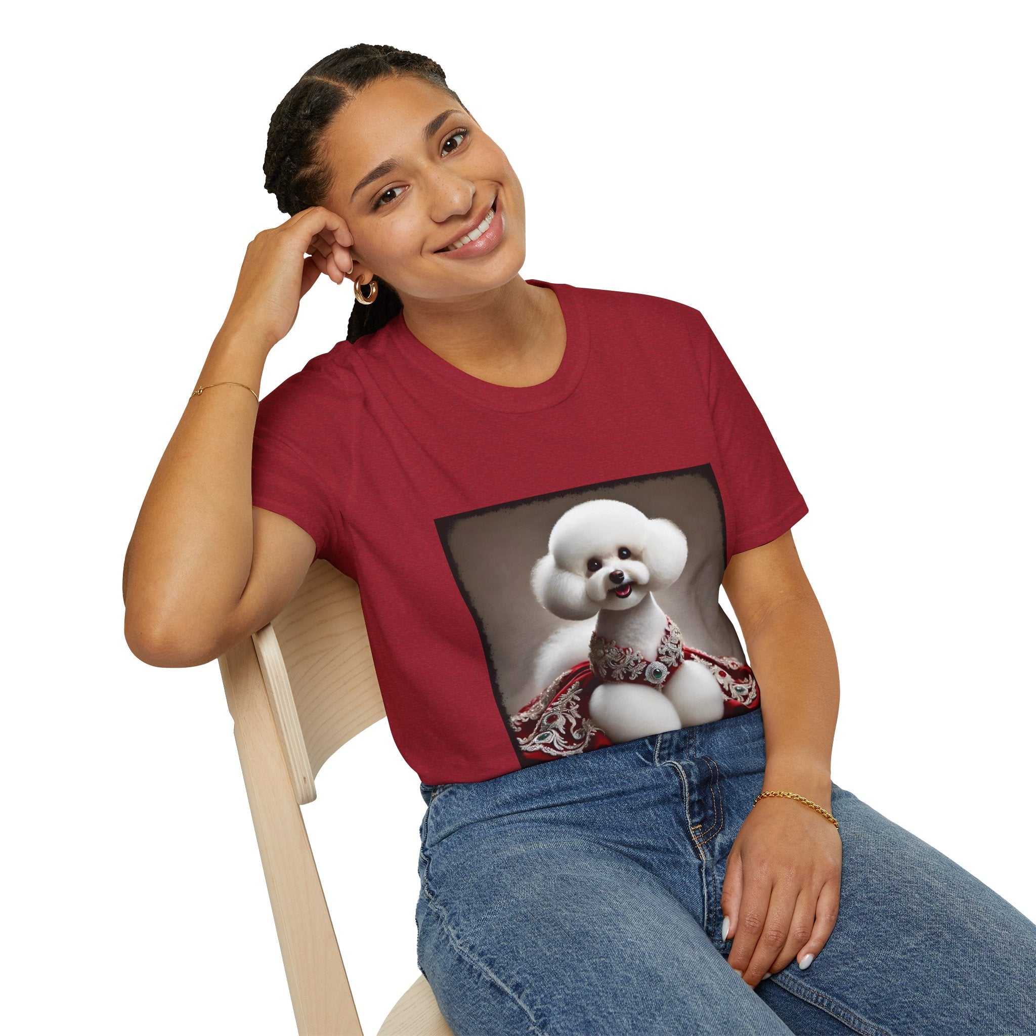 Bichon Frise Crimson Cutie | Unisex Dog T-Shirt