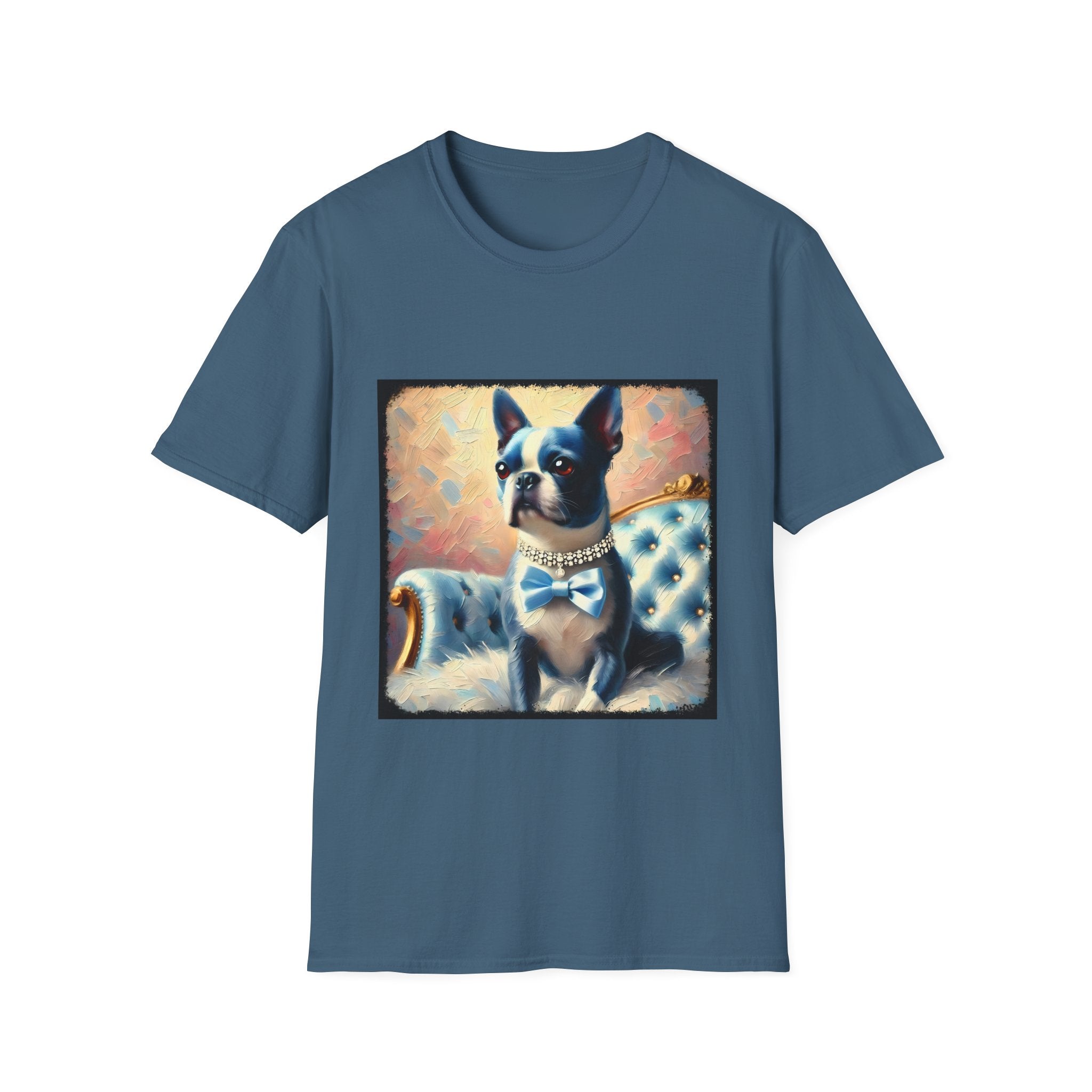 Boston Terrier Blue Classic | Unisex Dog T-Shirt