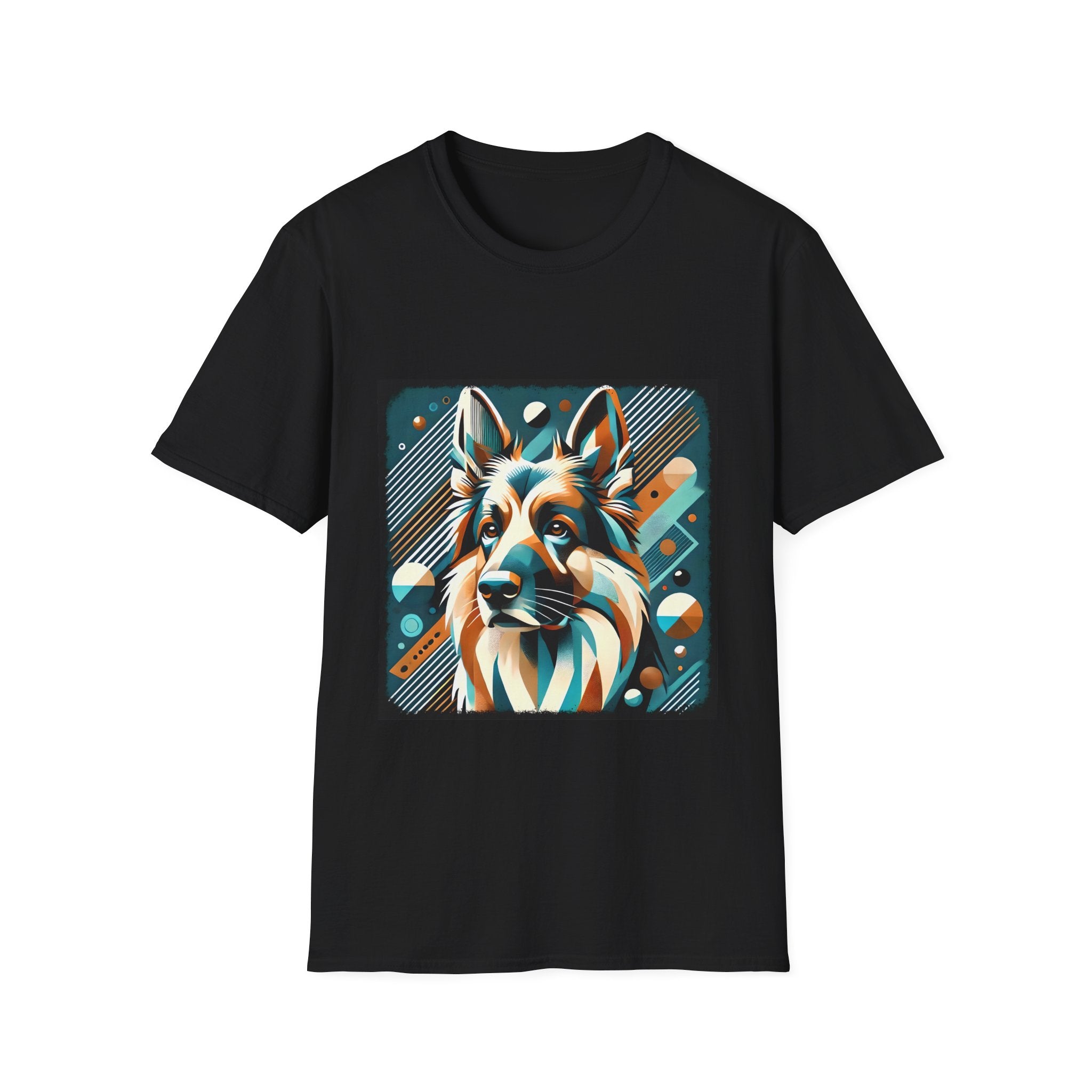 German Shepherd Vibrant Geometric | Unisex Dog T-Shirt