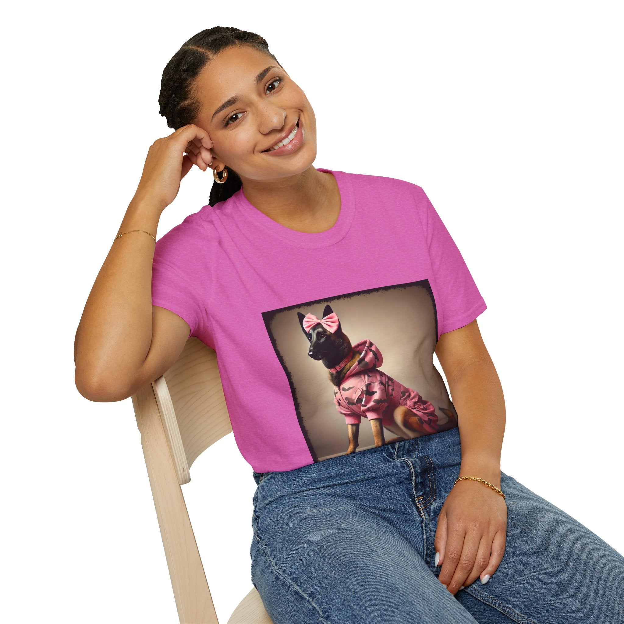 Belgian Malinois Pink Camo Cutie | Unisex Dog T-Shirt