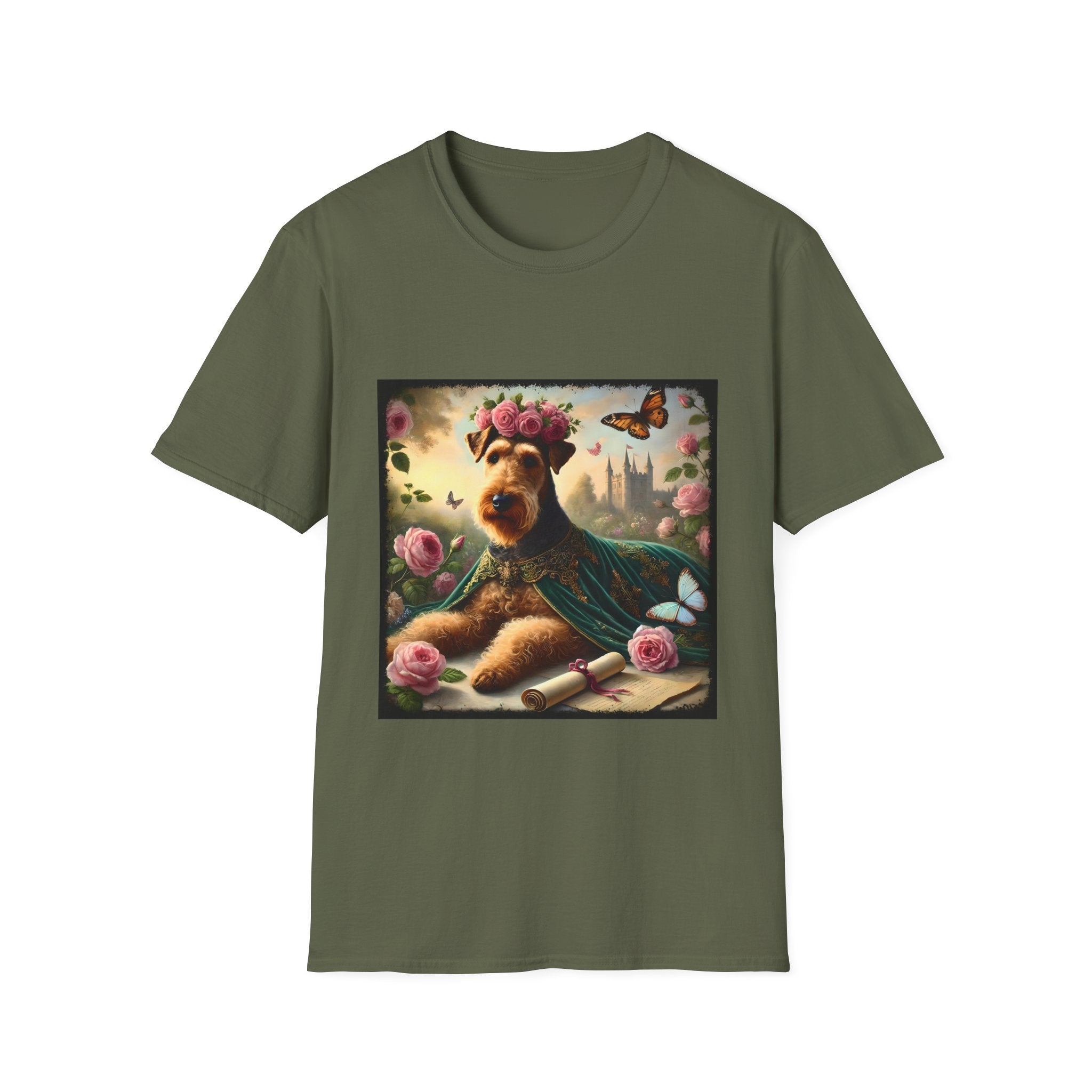Airedale Terrier Velvet Rose | Unisex Dog T-Shirt
