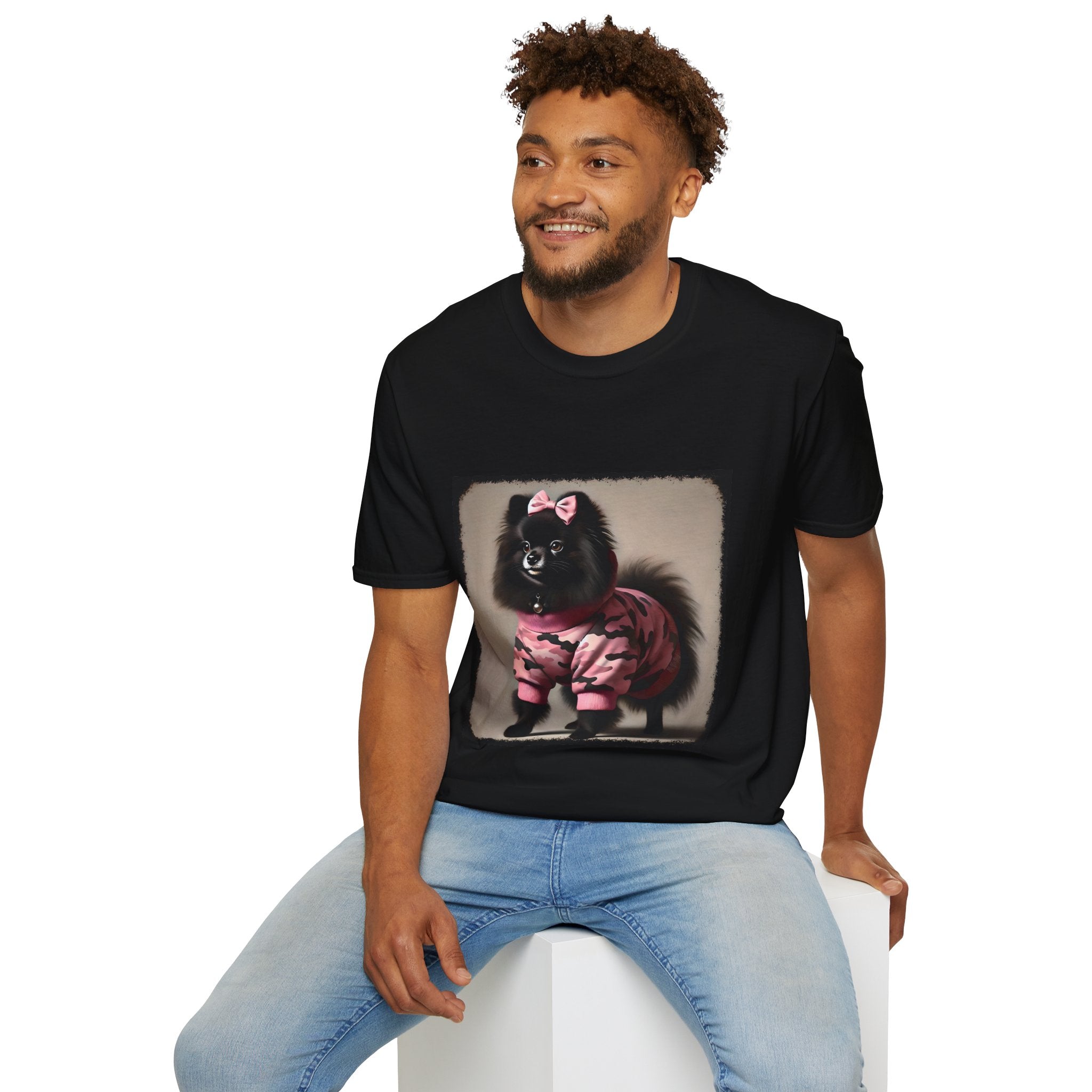 Pomeranian Pink Camo Cutie | Unisex Dog T-Shirt