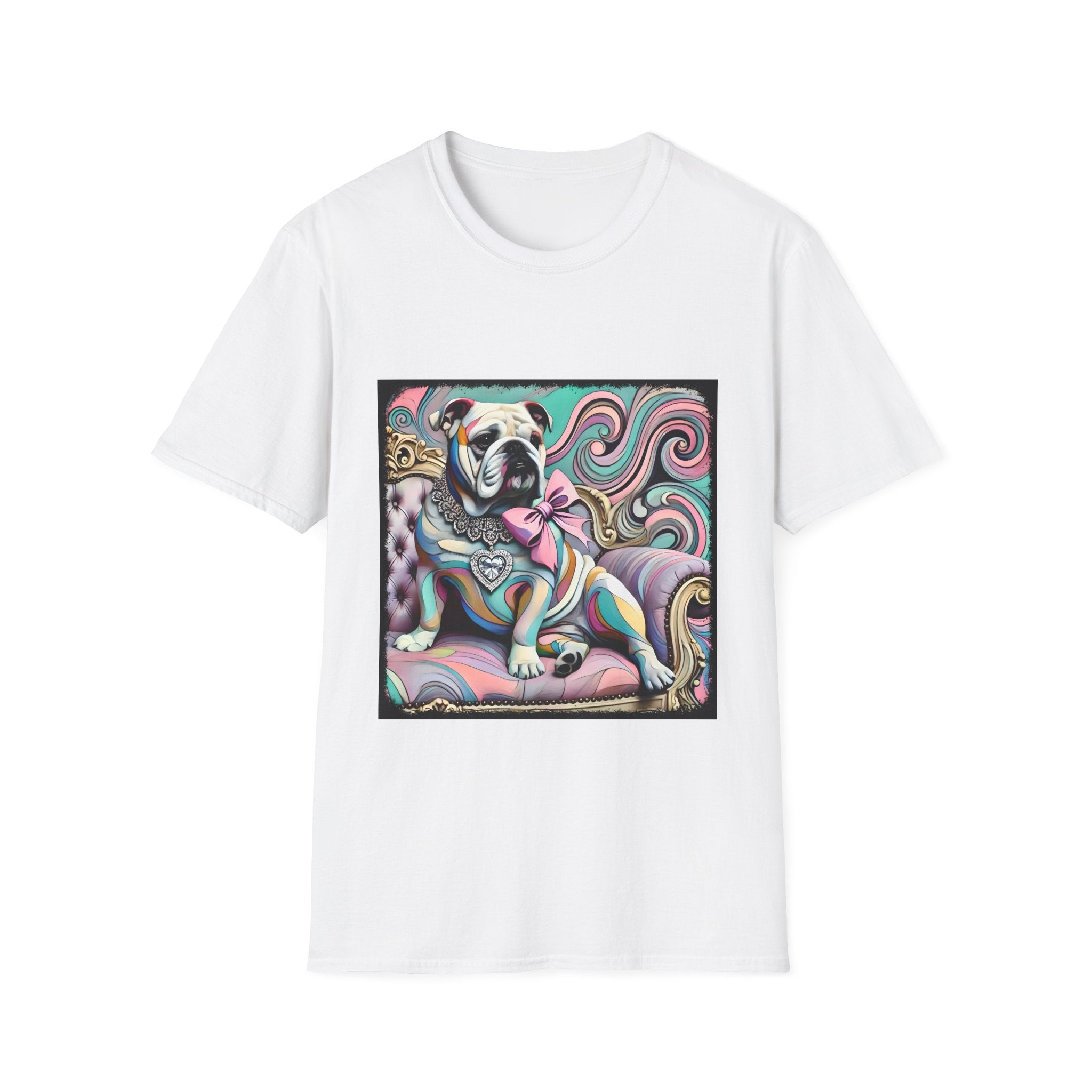 Bulldog Pastel Swirl | Unisex Dog T-Shirt