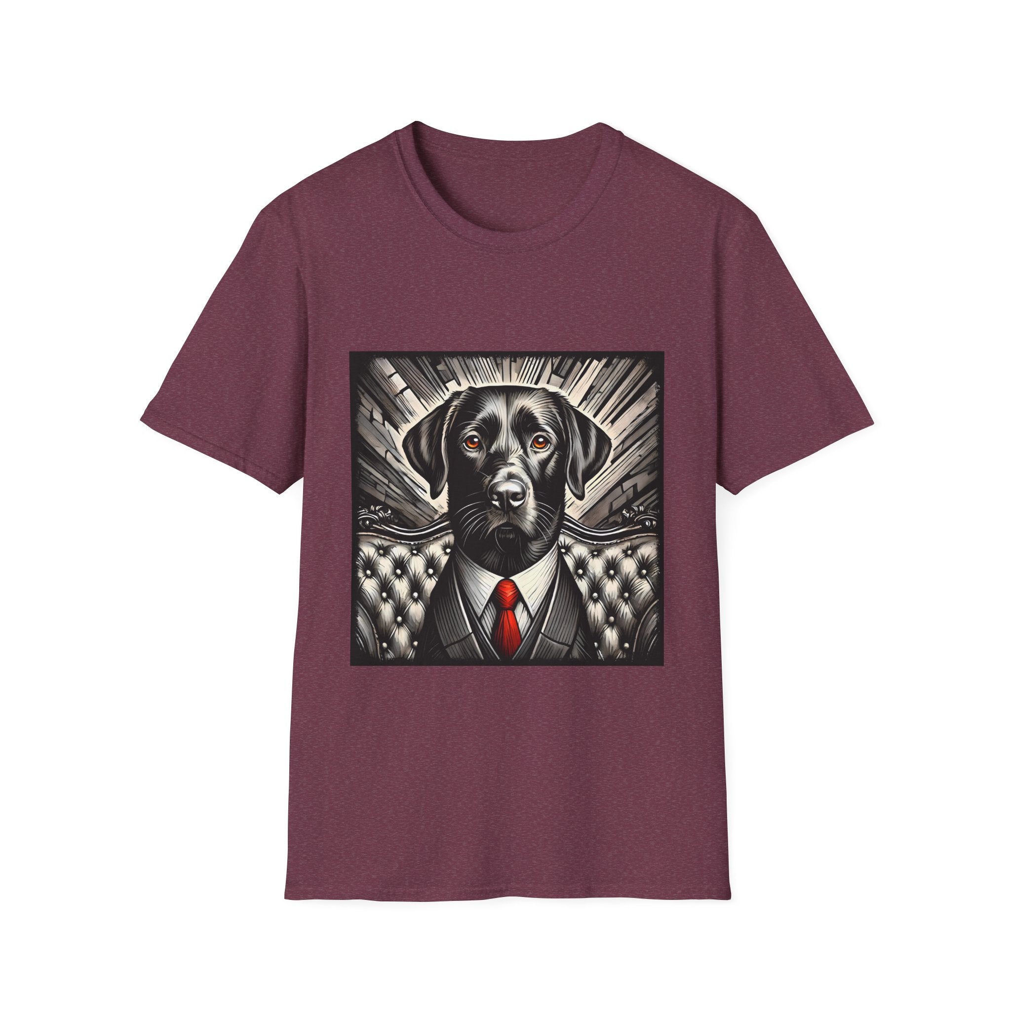 Labrador Retriever B&W Bold Red Tie | Unisex Dog T-Shirt