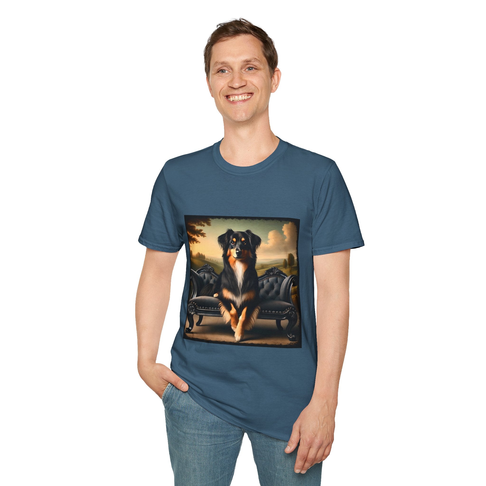 Miniature American Shepherd Poised Portrait | Unisex Dog T-Shirt