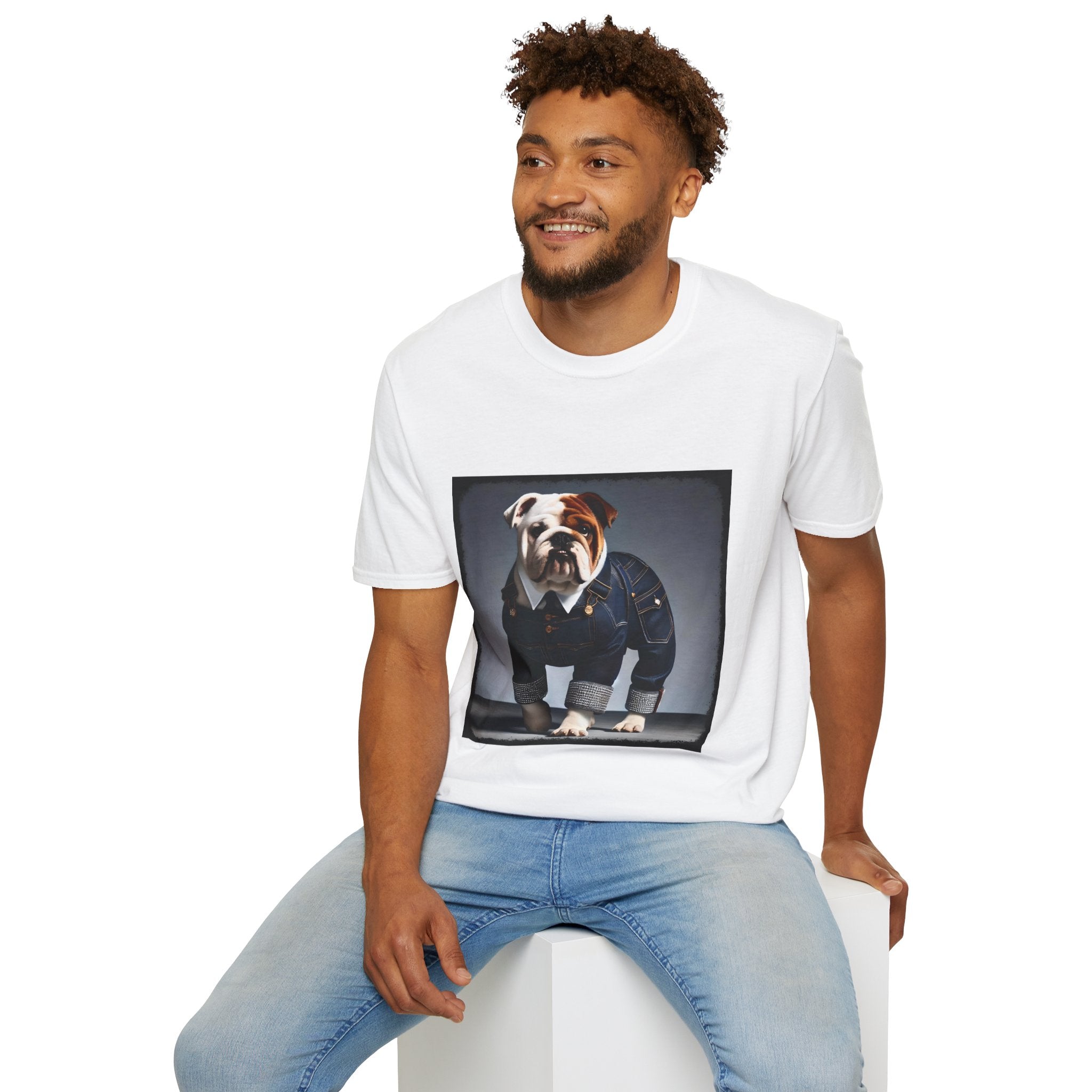 Bulldog Denim Diva | Unisex Dog T-Shirt